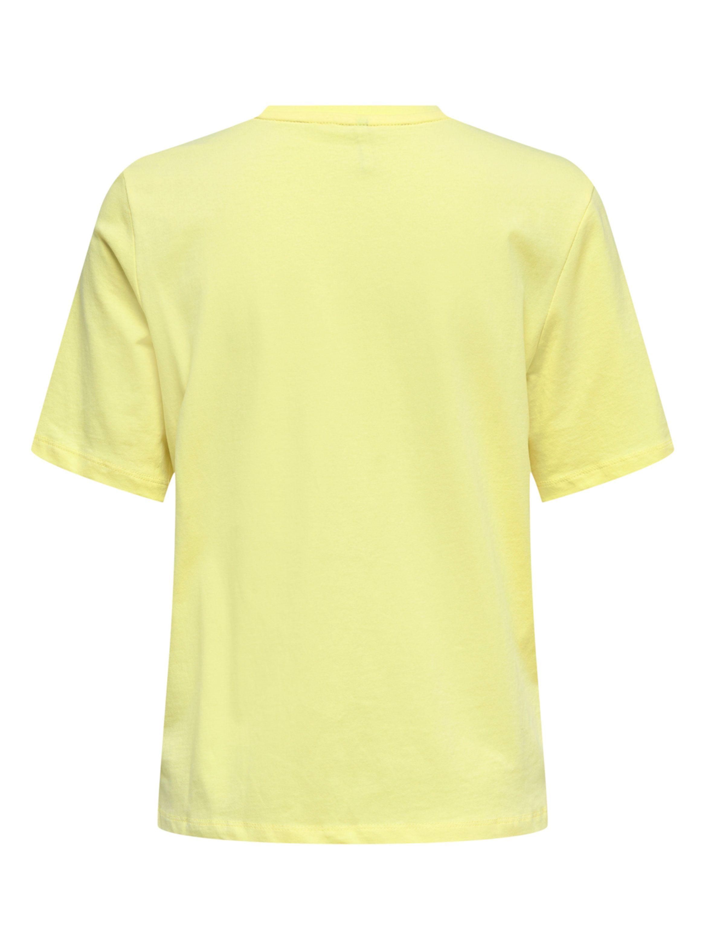 Polera Manga Corta Amarillo Claro-1