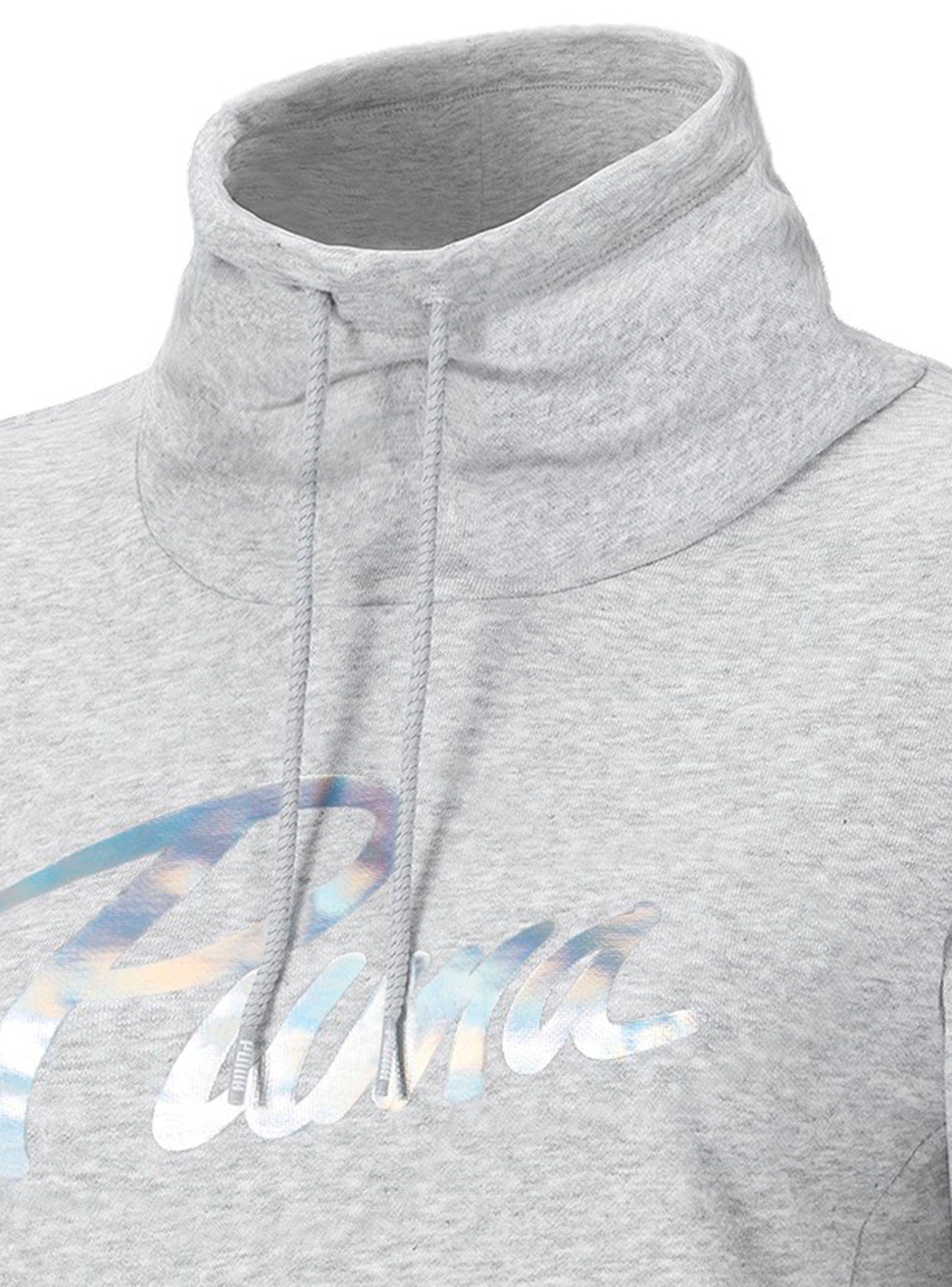Polerón  Graphic Cowl Neck Fl Gris Mujer-2