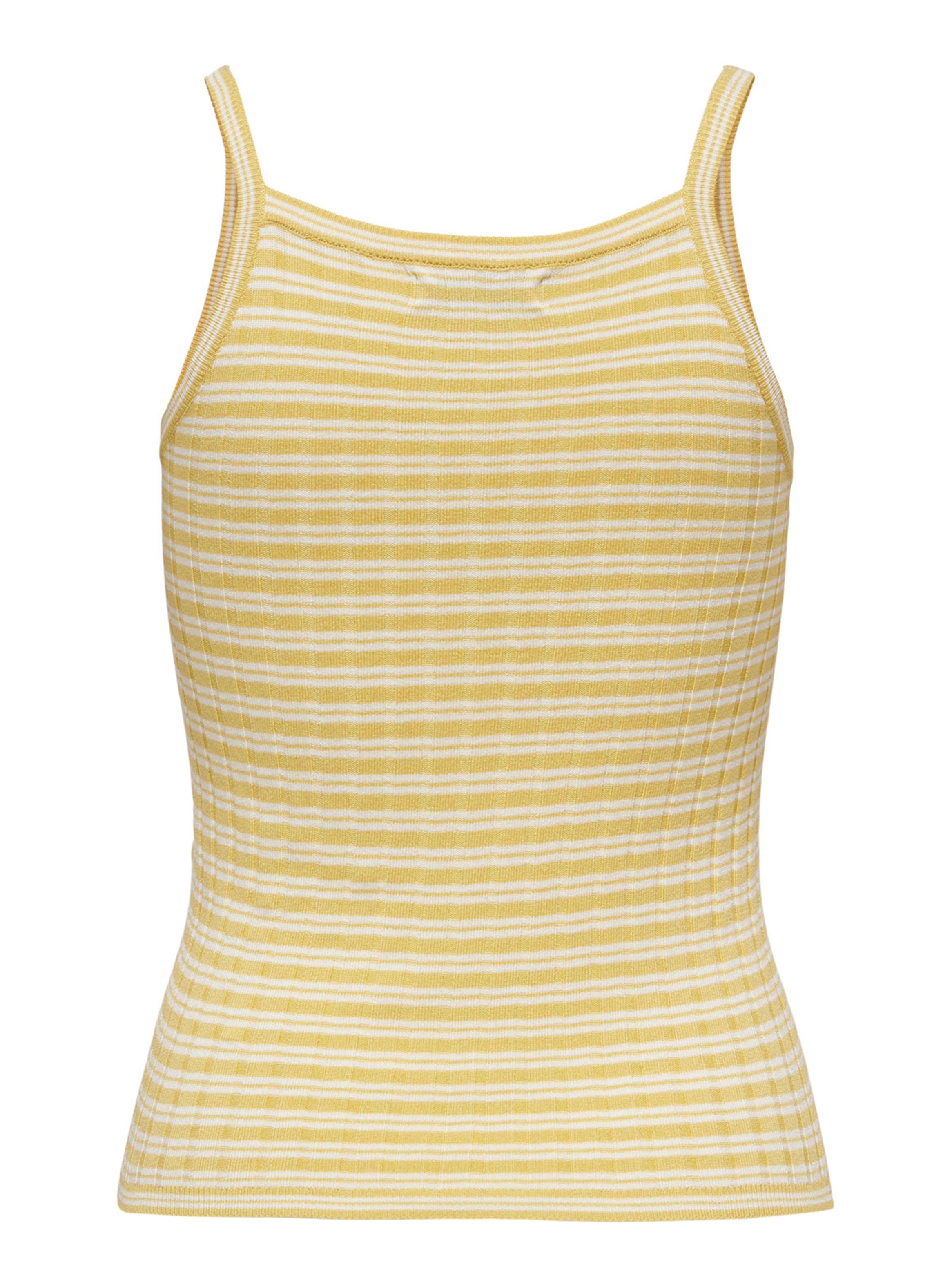 Top Halter Amarillo on Rayas-1