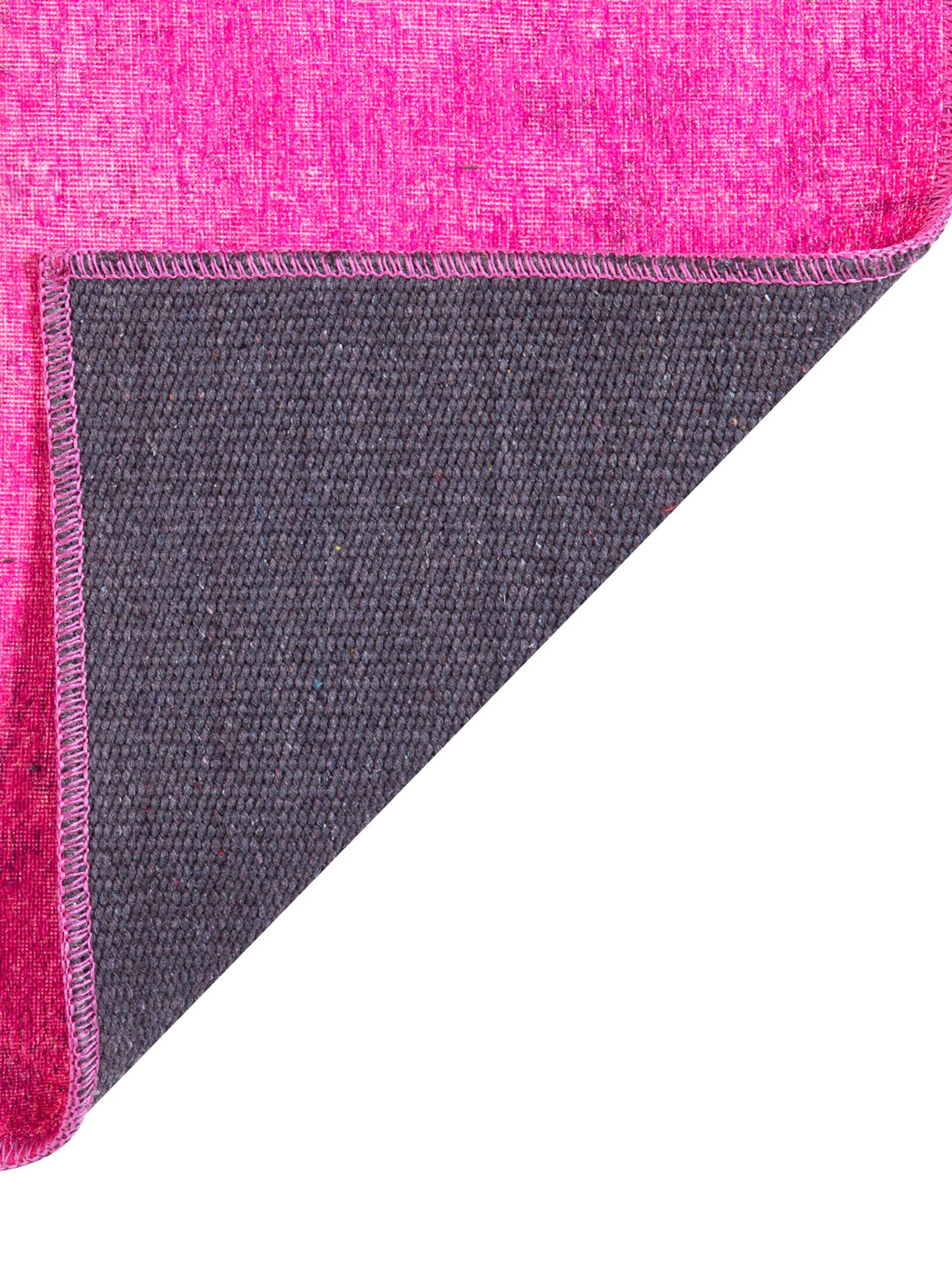 Alfombra de Pasillo Vintage 80x240 cm Fucsia-1