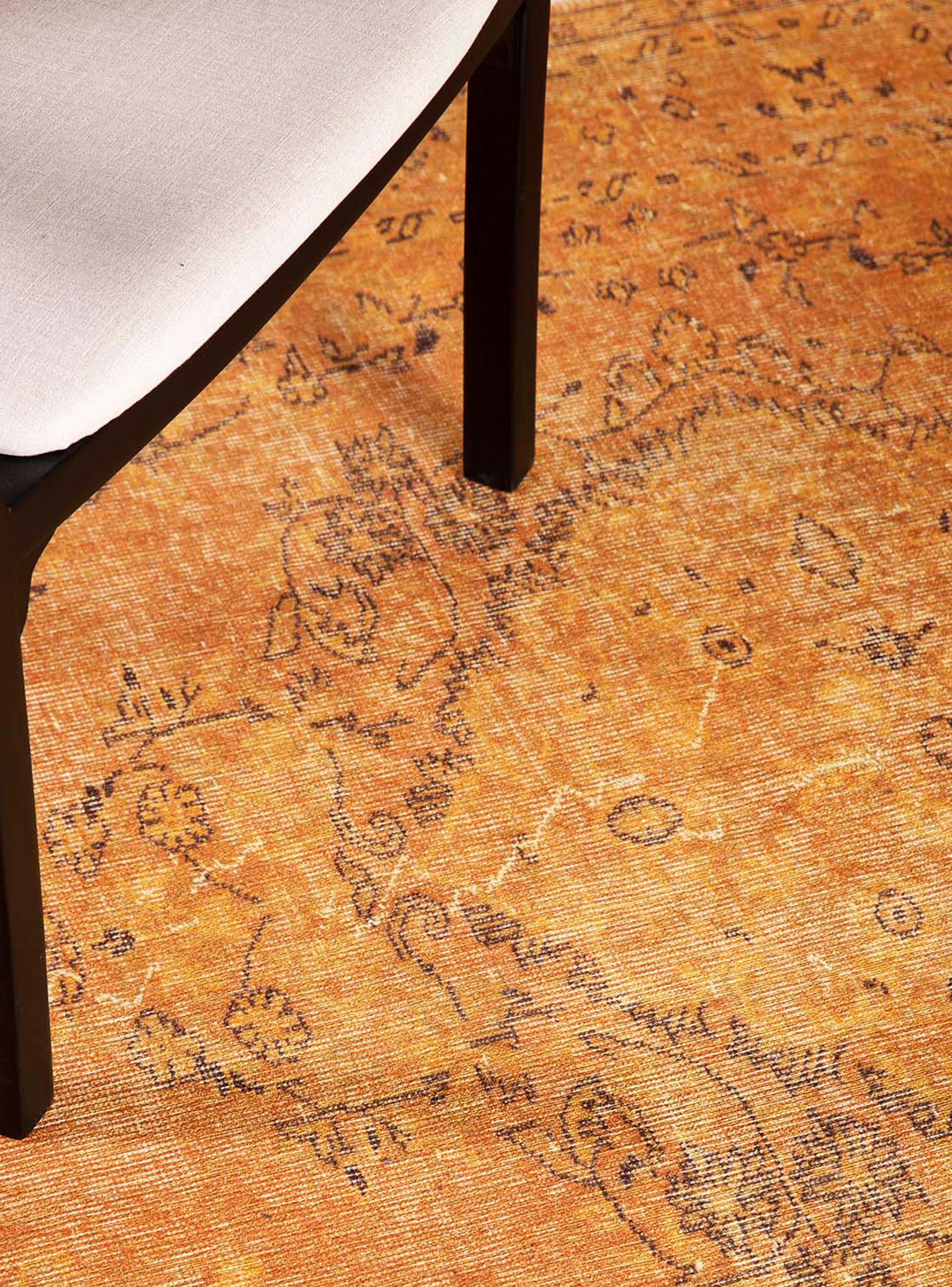 Alfombra de Pasillo Vintage 80 x 240 cm G24-12 Ocre-2