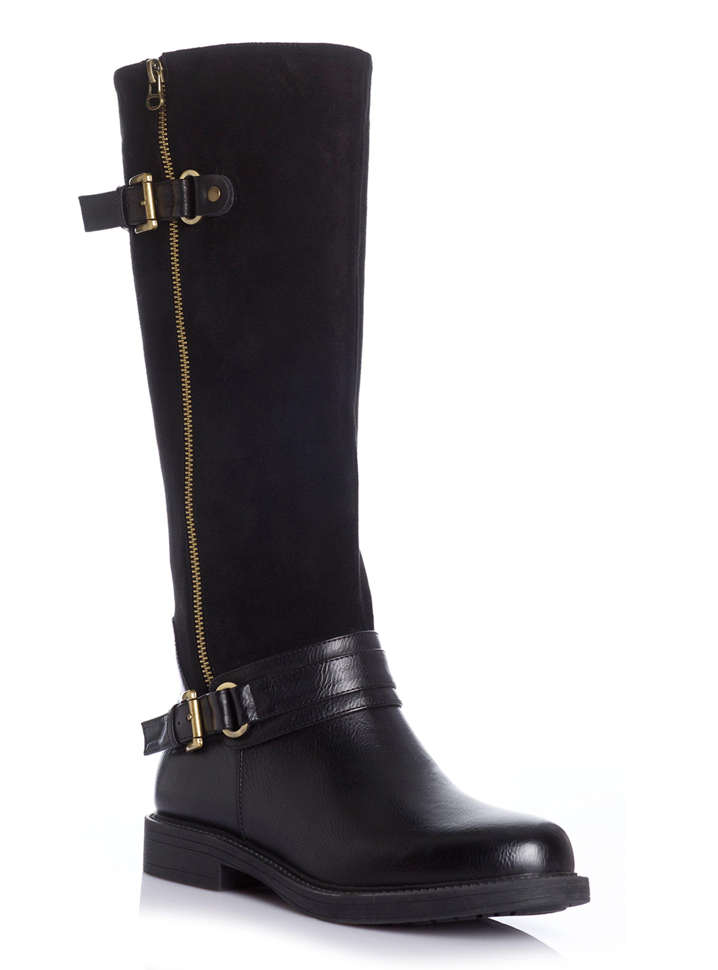Bota Dos Hebilla y Correa Mujer-1