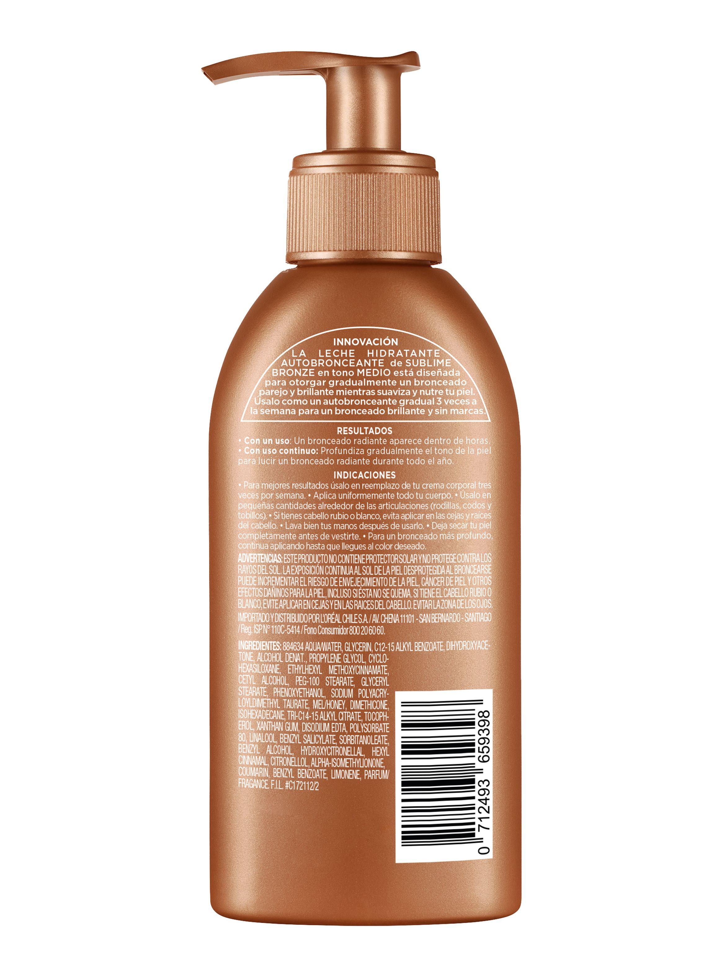 Leche Autobronceante Hidratante Tono Medio 165 ml-1