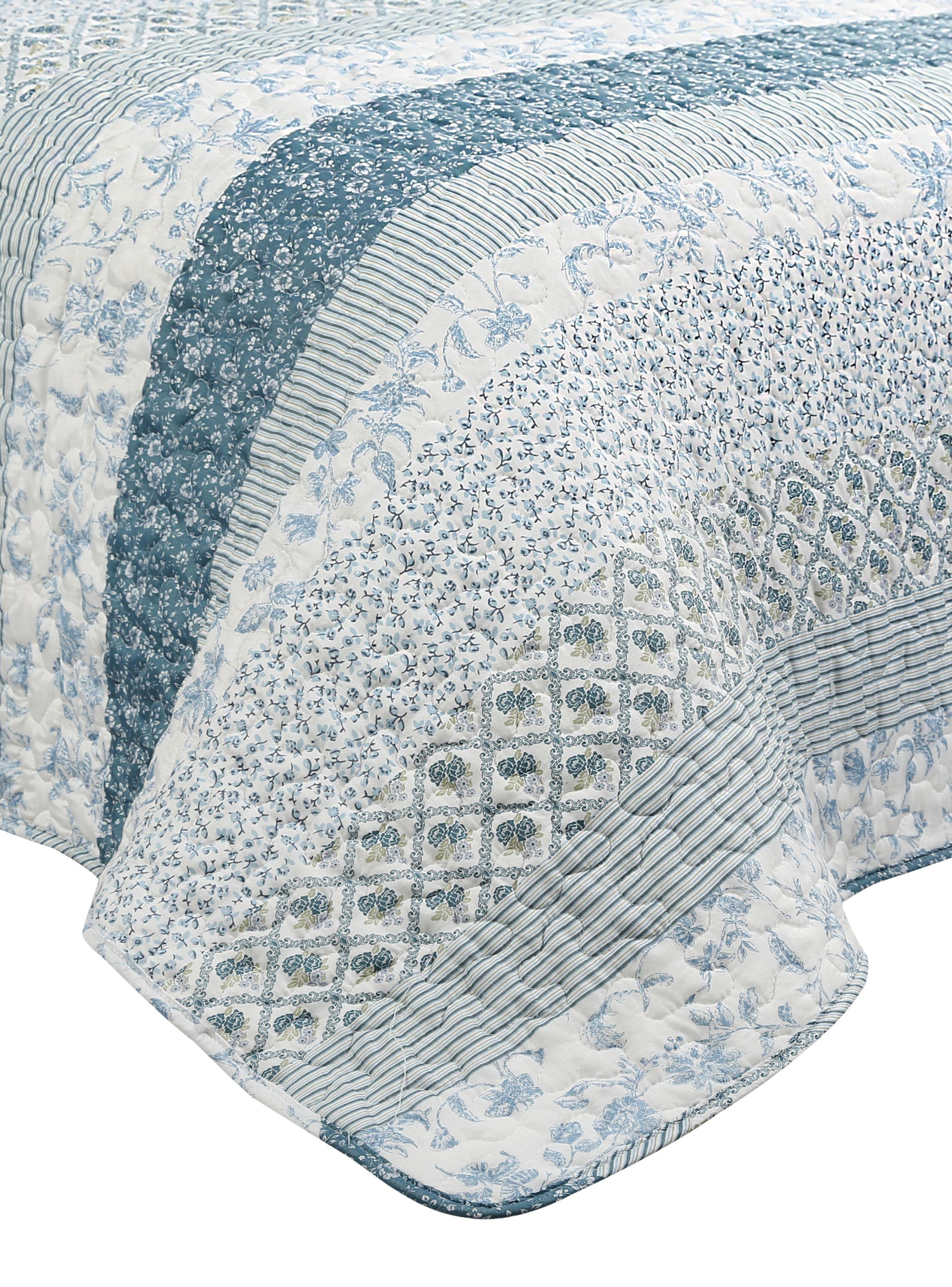 Quilt Sherpa Flores 2 Plazas-2