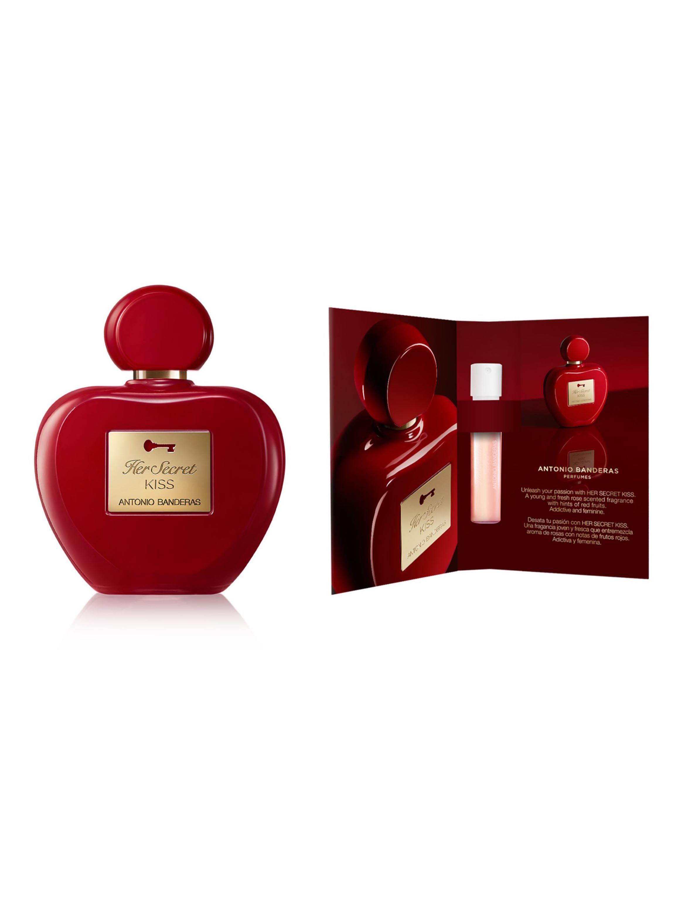 Set Perfume Her Secret Kiss Banderas EDT Mujer  80ml + Spritz 1.5ml-0