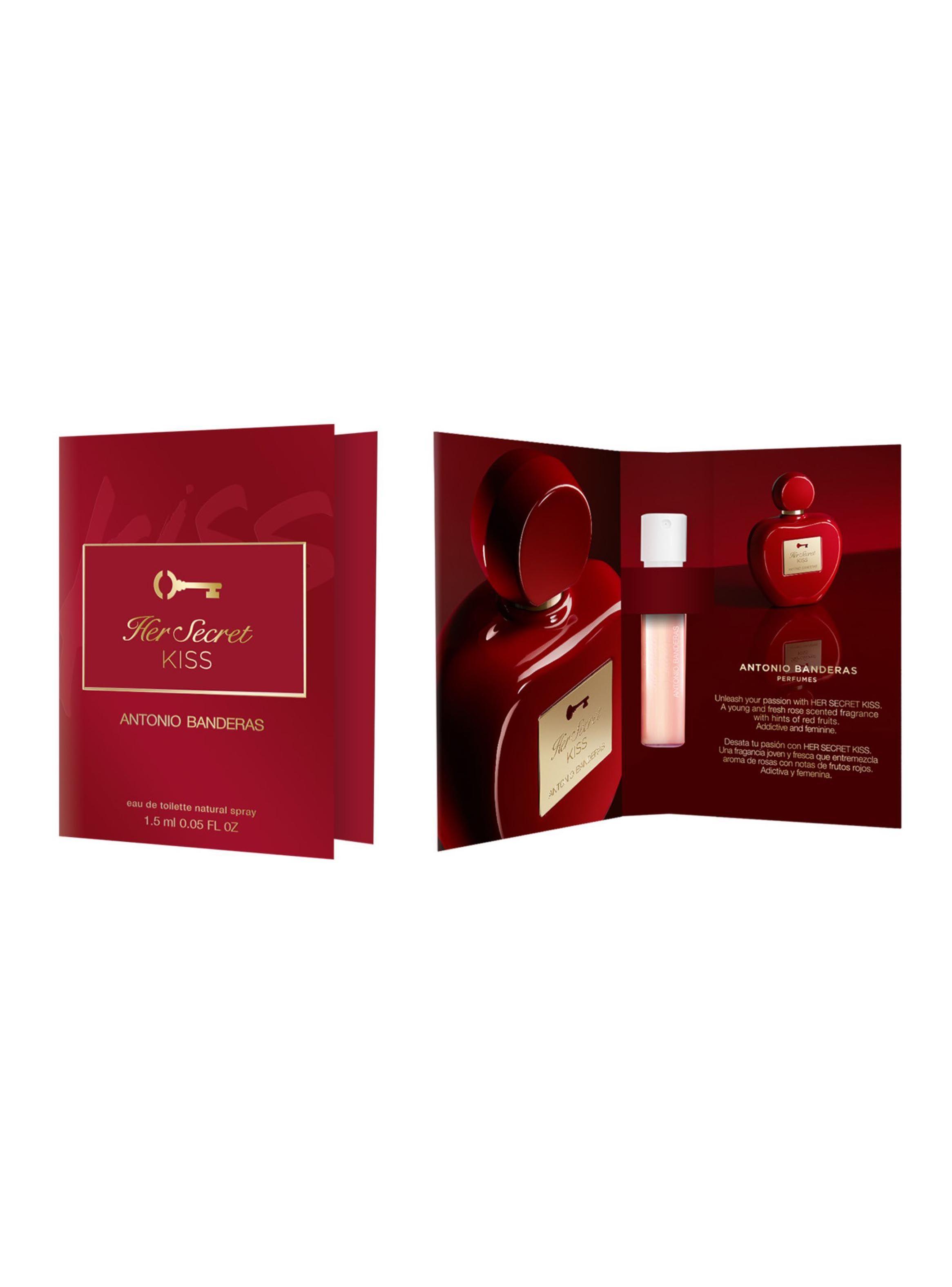 Set Perfume Her Secret Kiss Banderas EDT Mujer  80ml + Spritz 1.5ml-2