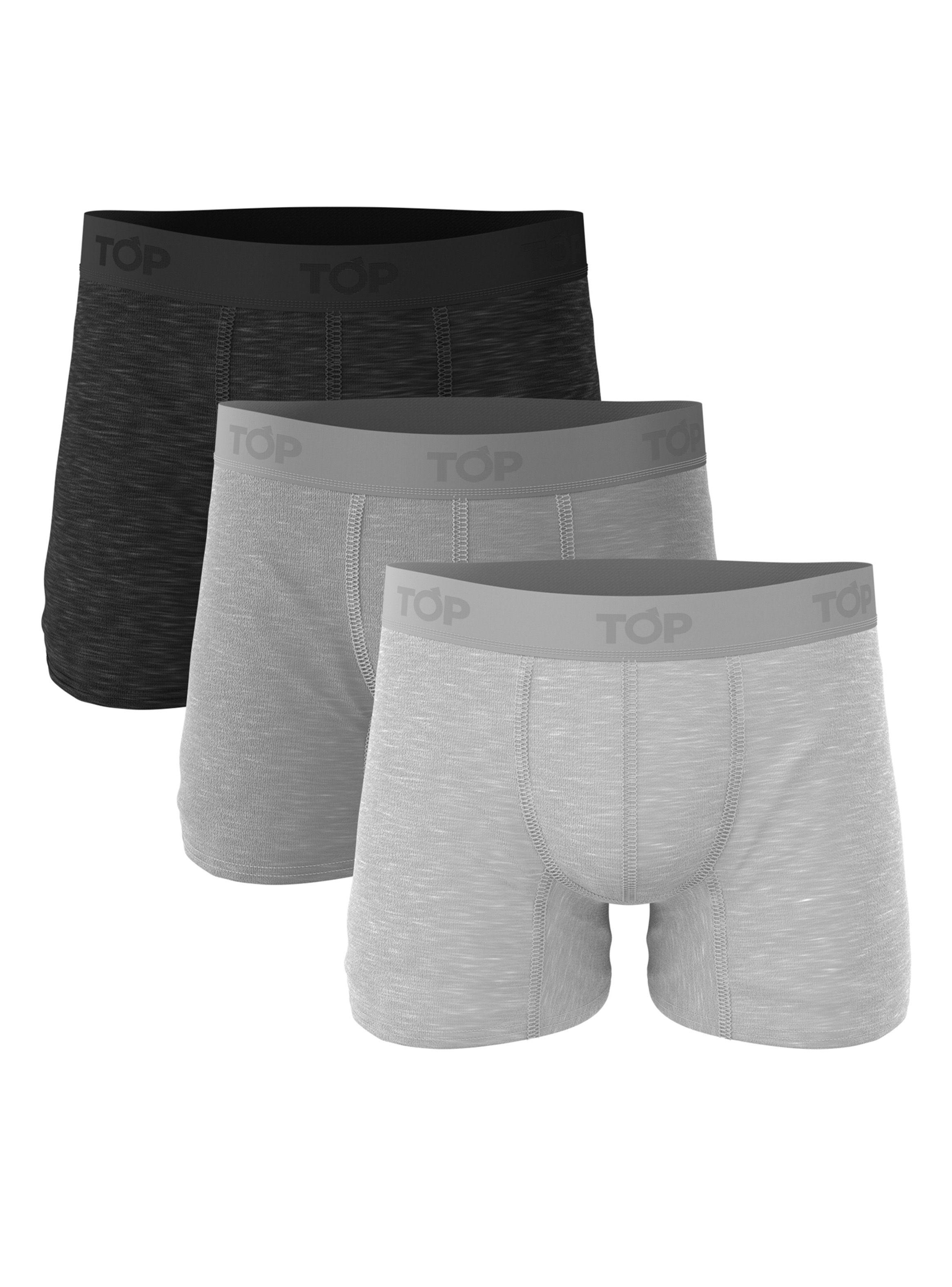 Boxer Tripack Diseño Liso Top-0