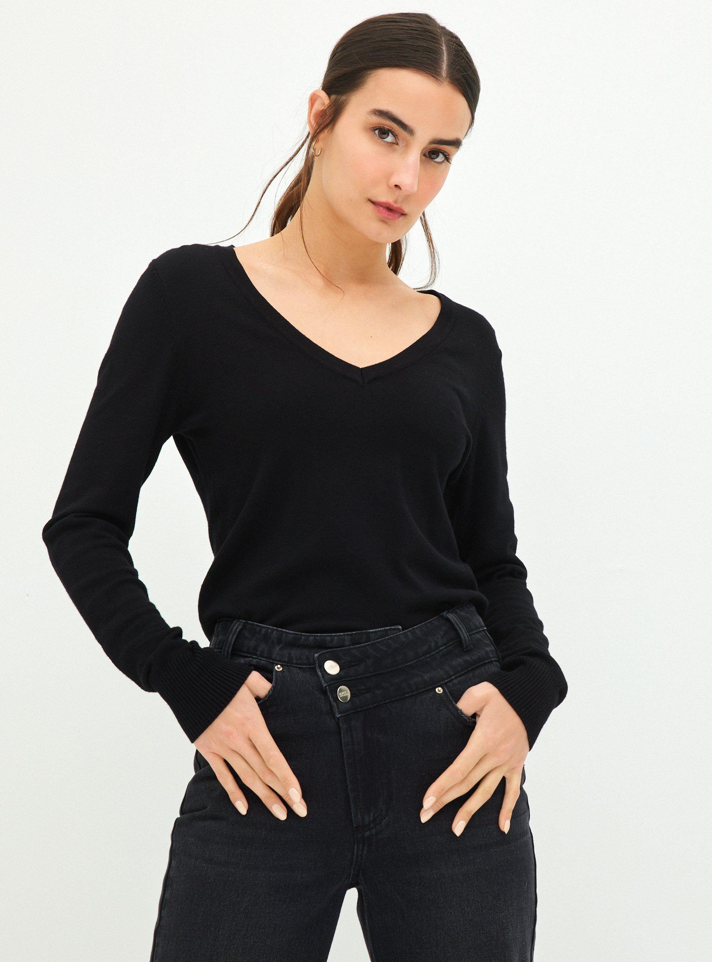 Sweater Alaniz Liso con Cuello V Alaniz-0