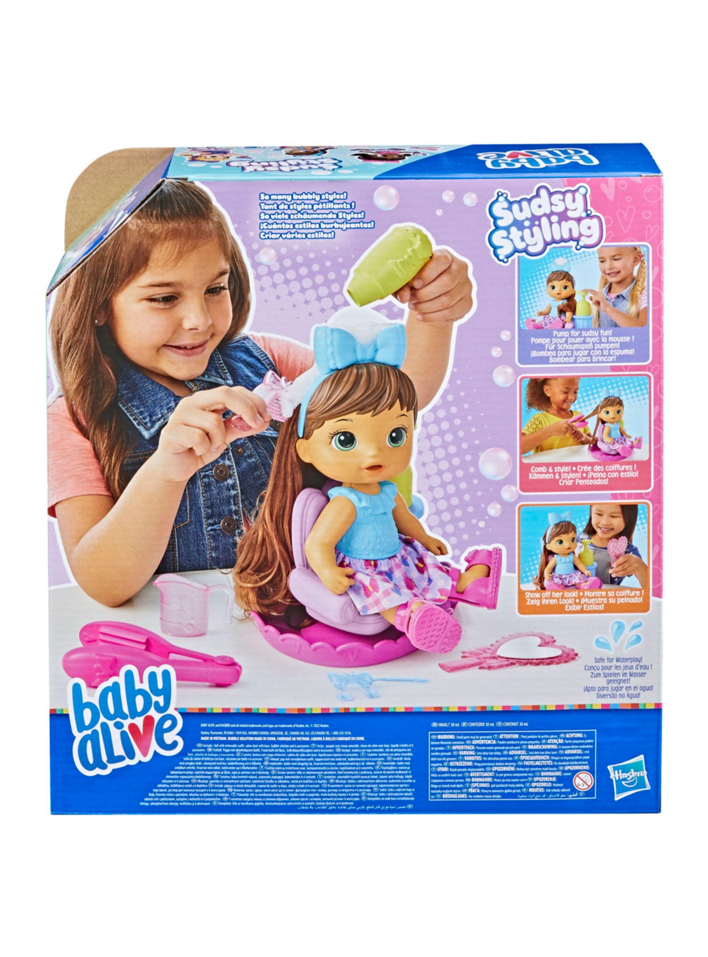 Muñeca Sudsy Styling Peluquería Bebé Cabello Castaño-3