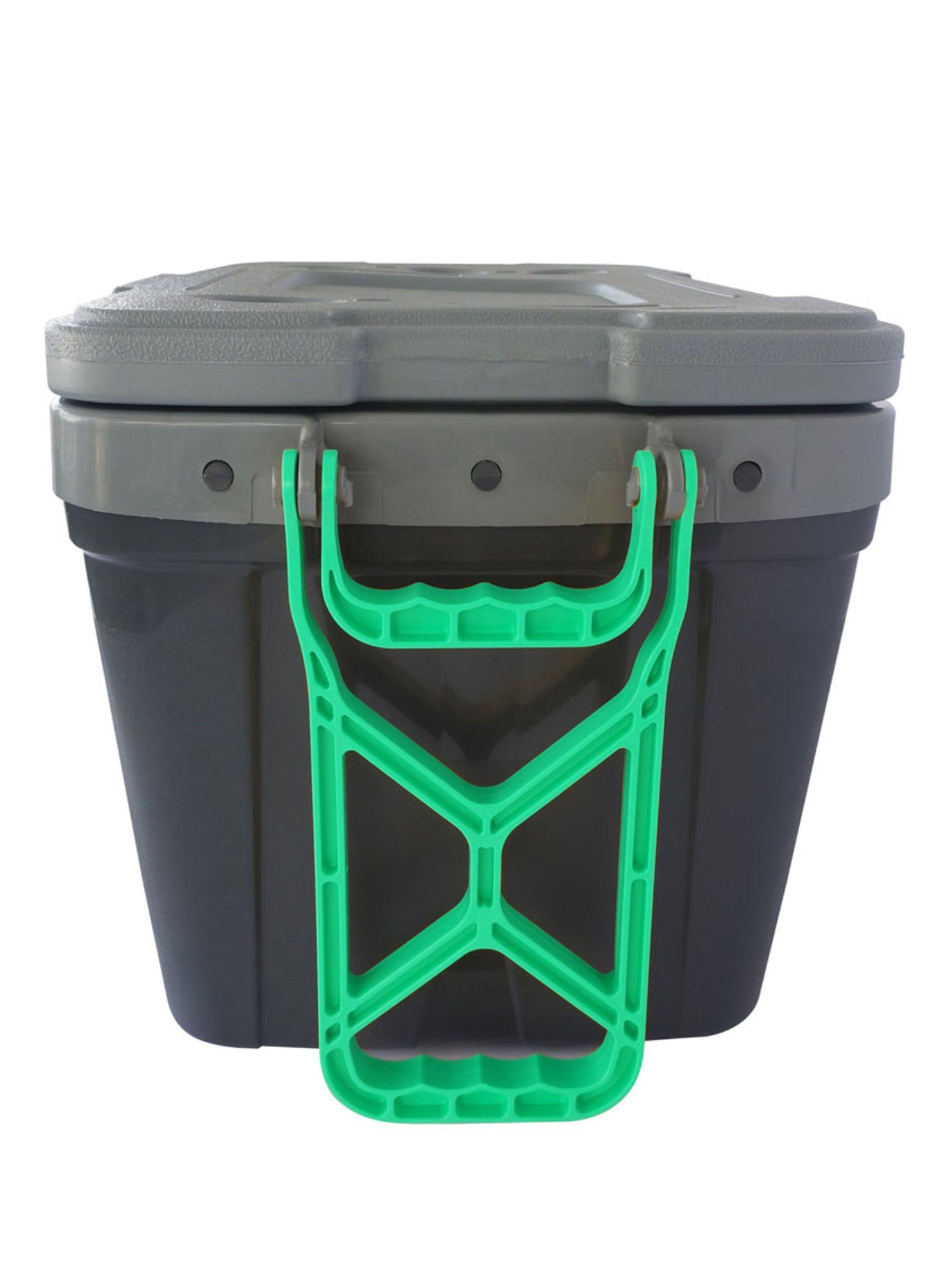 Cooler Térmico con Ruedas 54 Litros Gris Verde-2