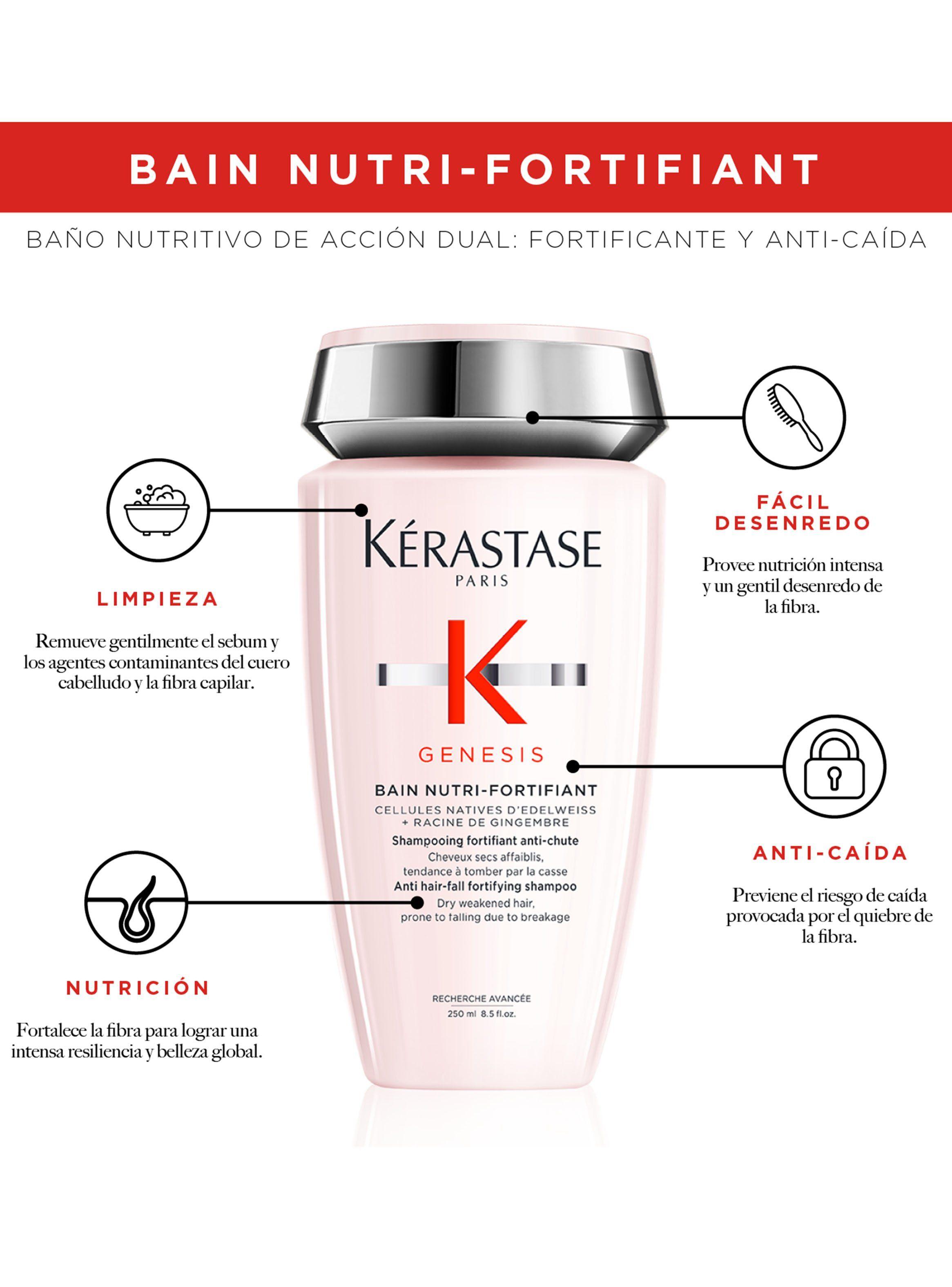 Shampoo Nutritivo Anti-Caída Cabello Frágil Bain Nutri-Fortifiant Genesis 250ml-3