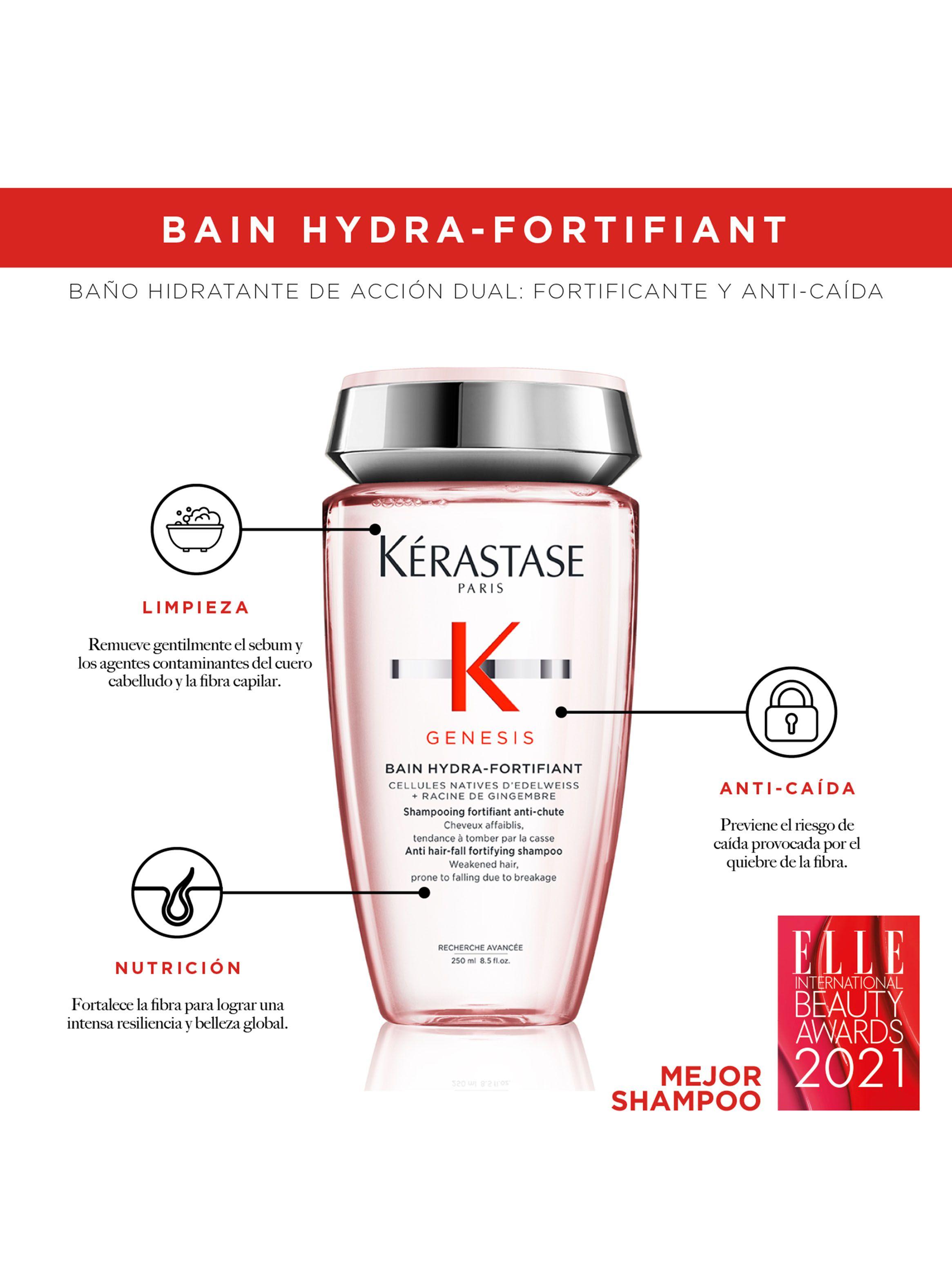 Shampoo Hidratante Anti-Caída Cabello Frágil Bain Hydra-Fortifiant Genesis 250ml-4