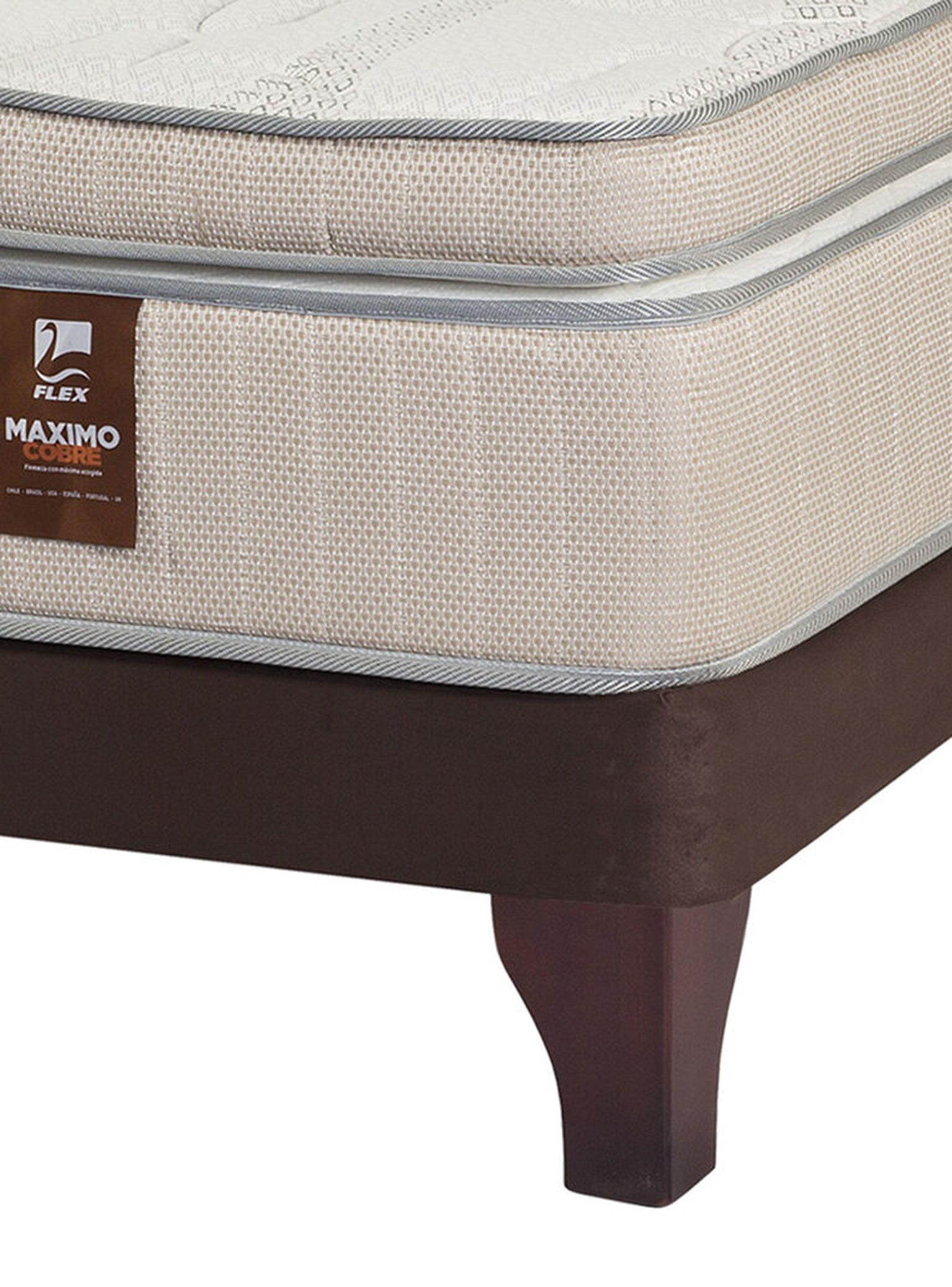 Cama Europea Máximo Cobre 2 Plazas Base Normal 150 x 200 + Set Lorraine-2