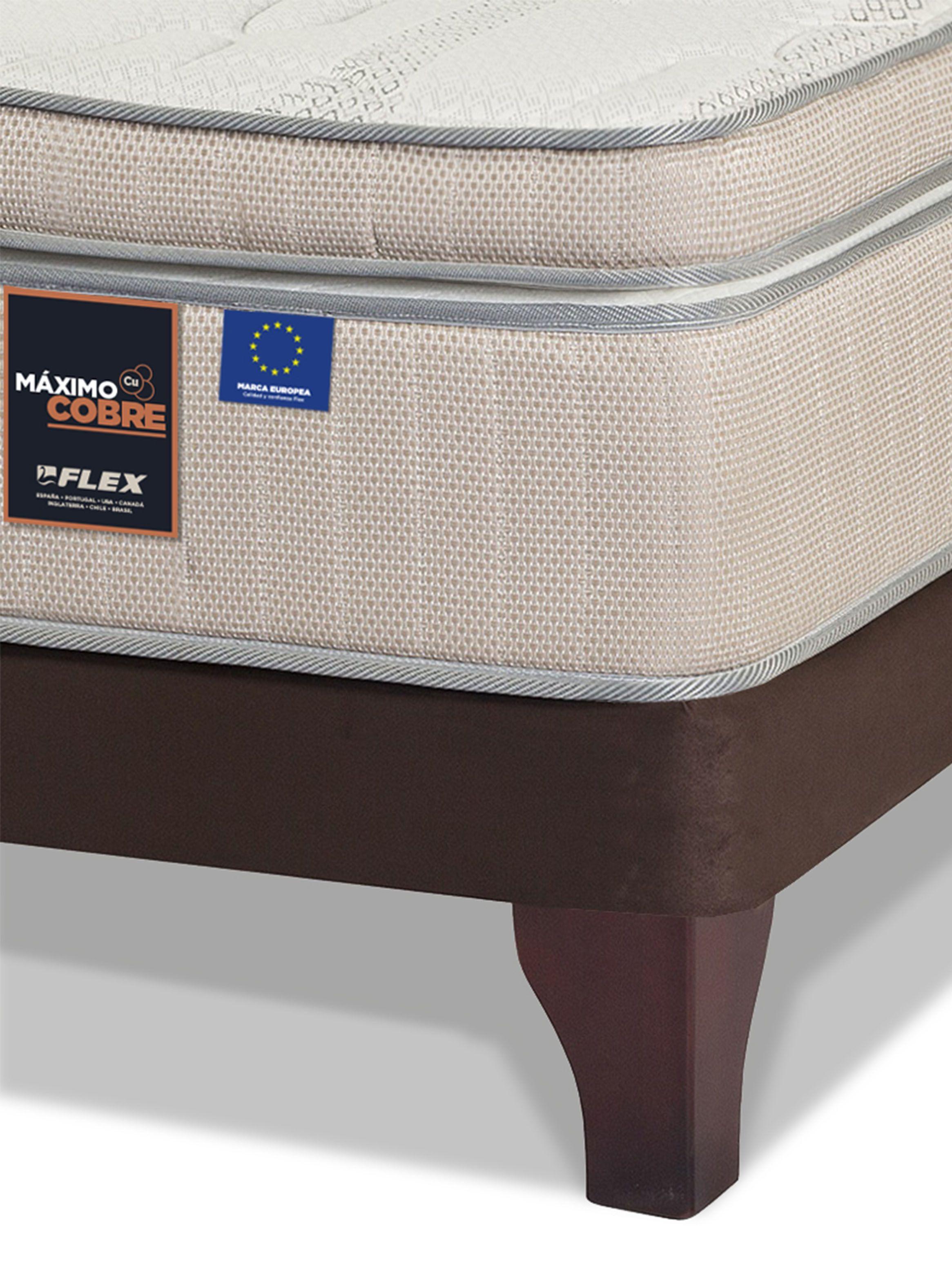 Cama Europea Máximo Cobre 2 Plazas Base Dividida + Set Muebles Lorraine-2