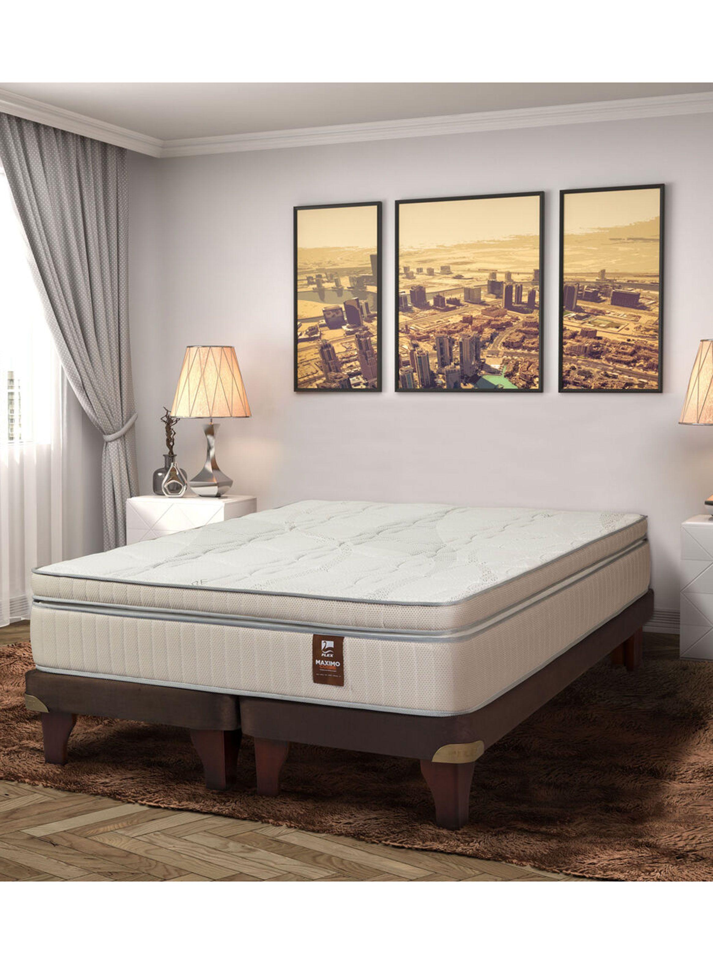 Cama Europea Máximo Cobre 2 Plazas Base Dividida 150 x 200 + Set Castell-5