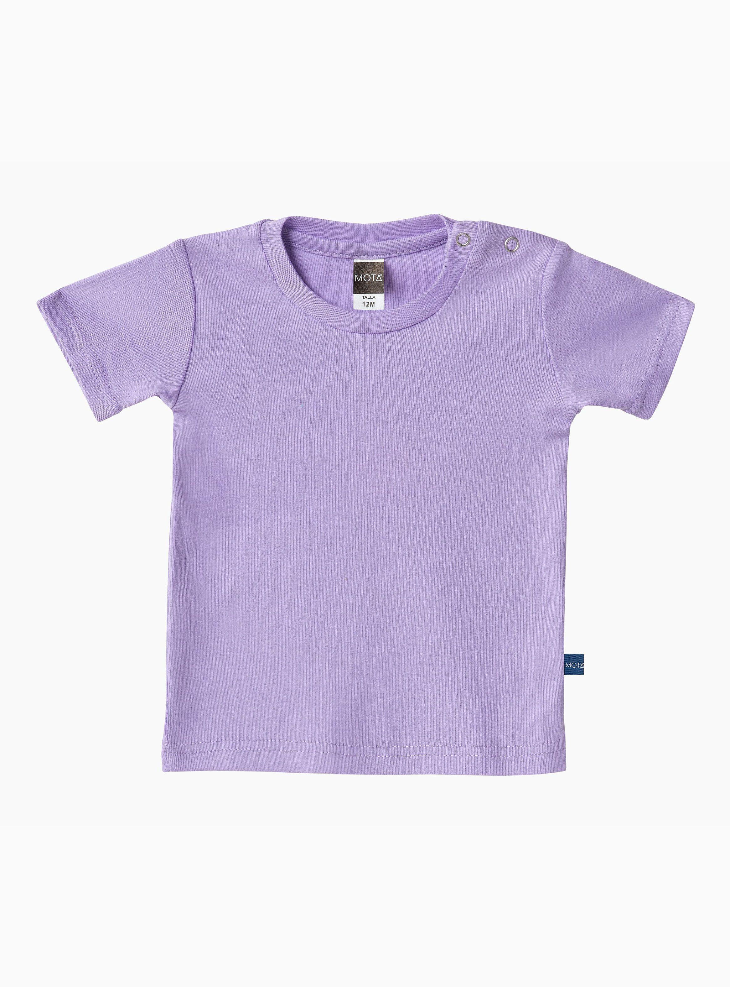 Camiseta Mota Algodón Manga Corta Bebé-0