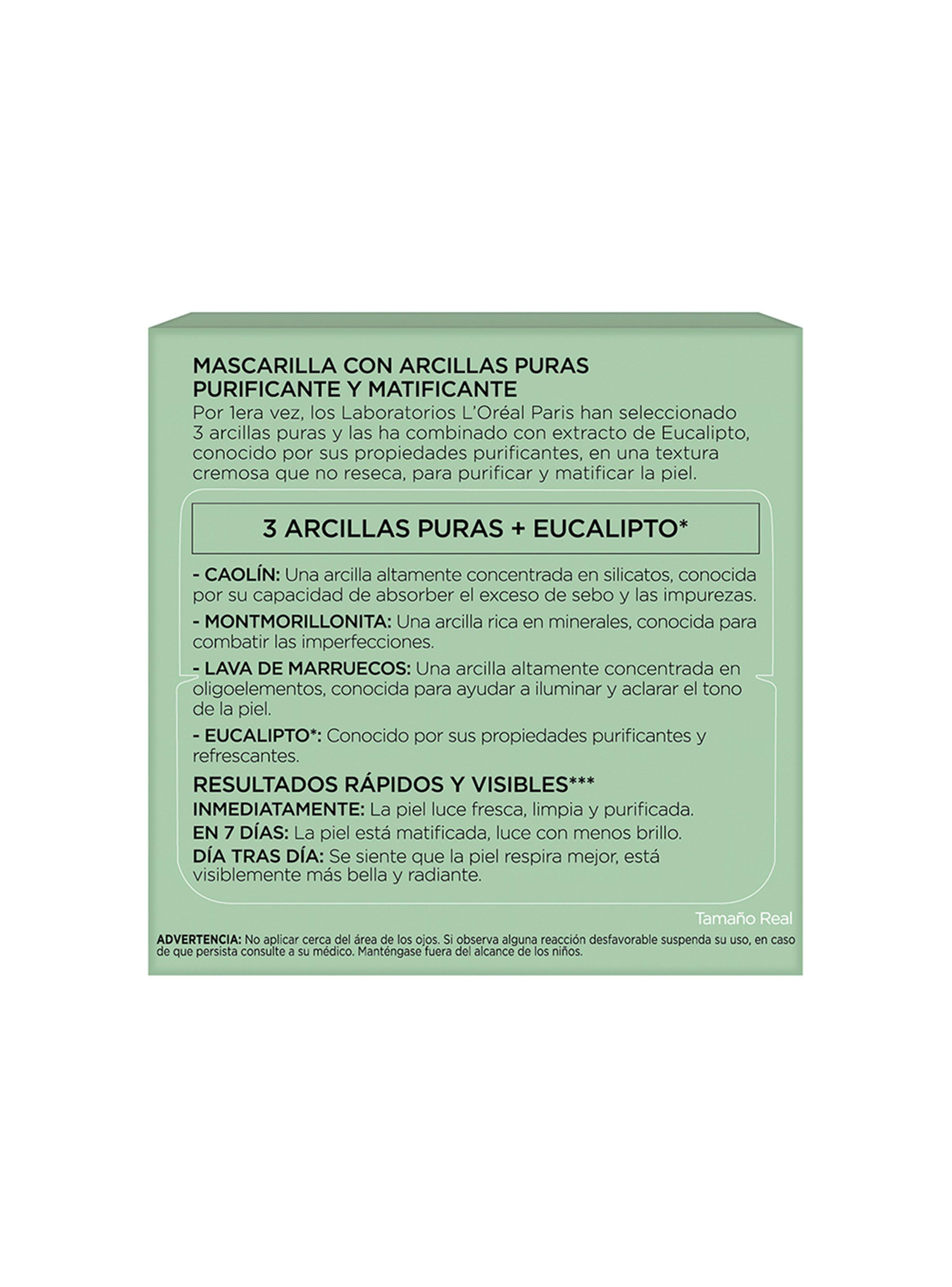 Mascarilla Dermo Expertise L'Oréal Paris Facial Purificante-Matificante 40 g-3