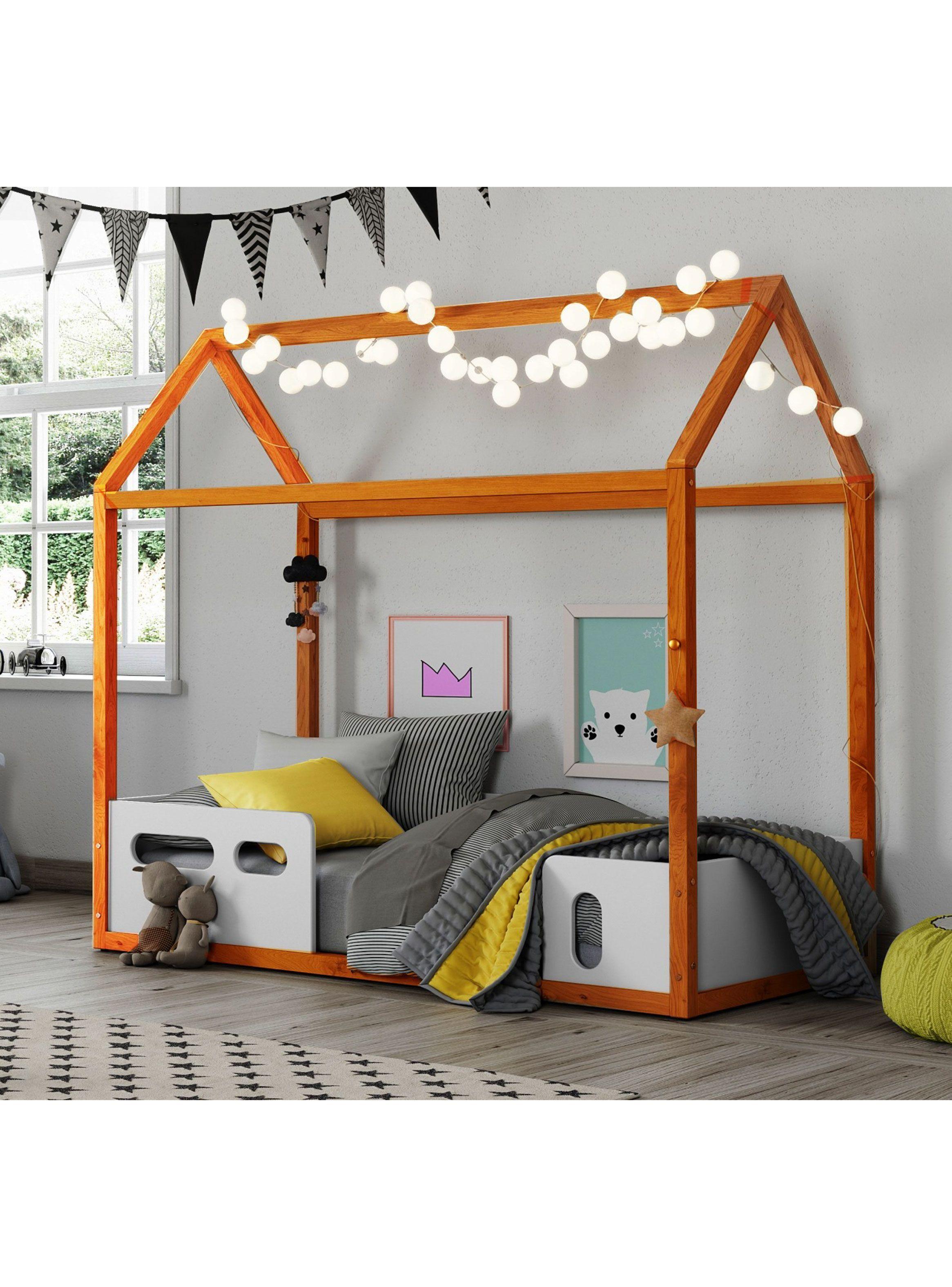 Cama Casita Liv Caramelo Kidscool-3