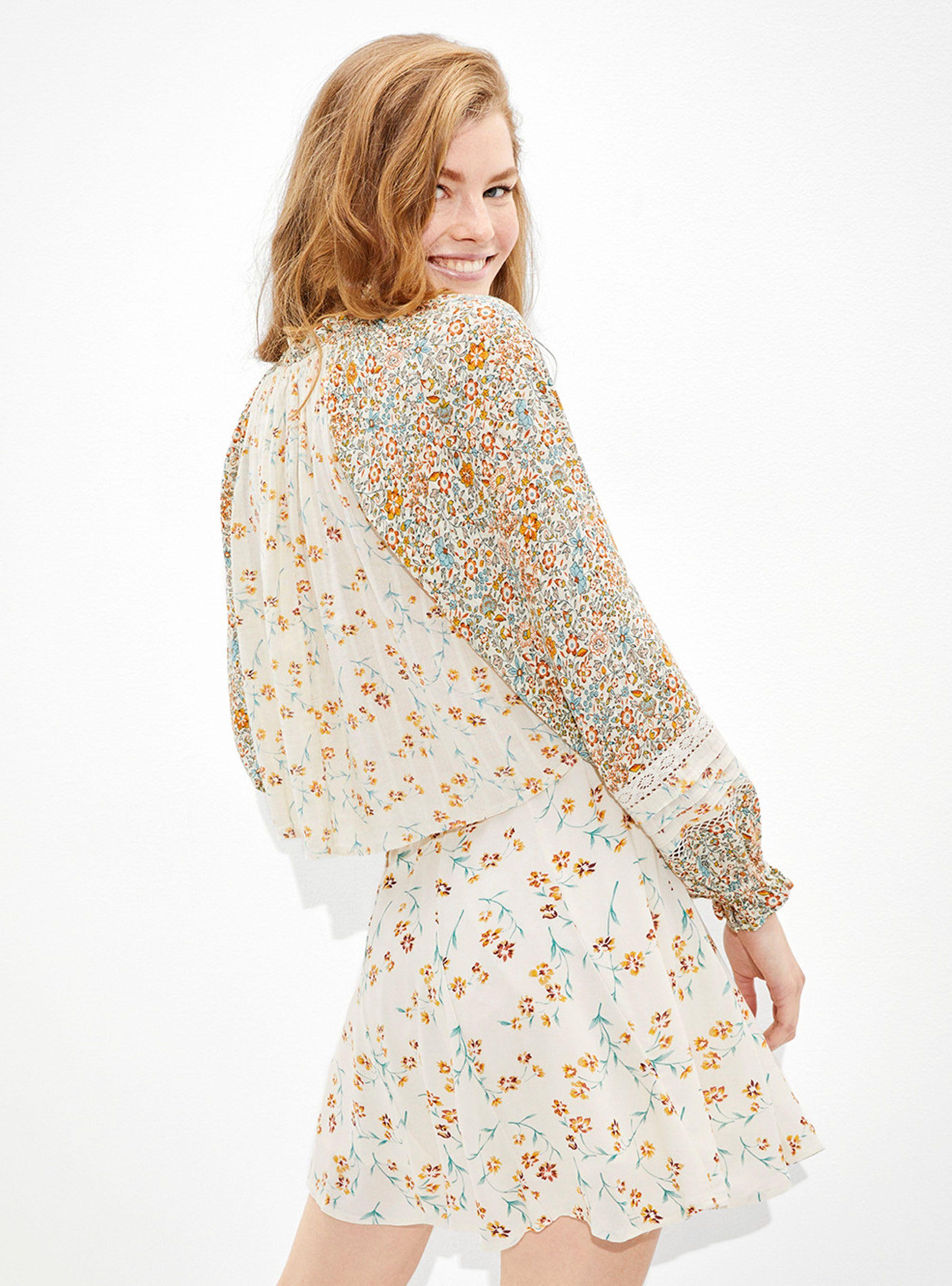 Falda Floral Godet Mini-1