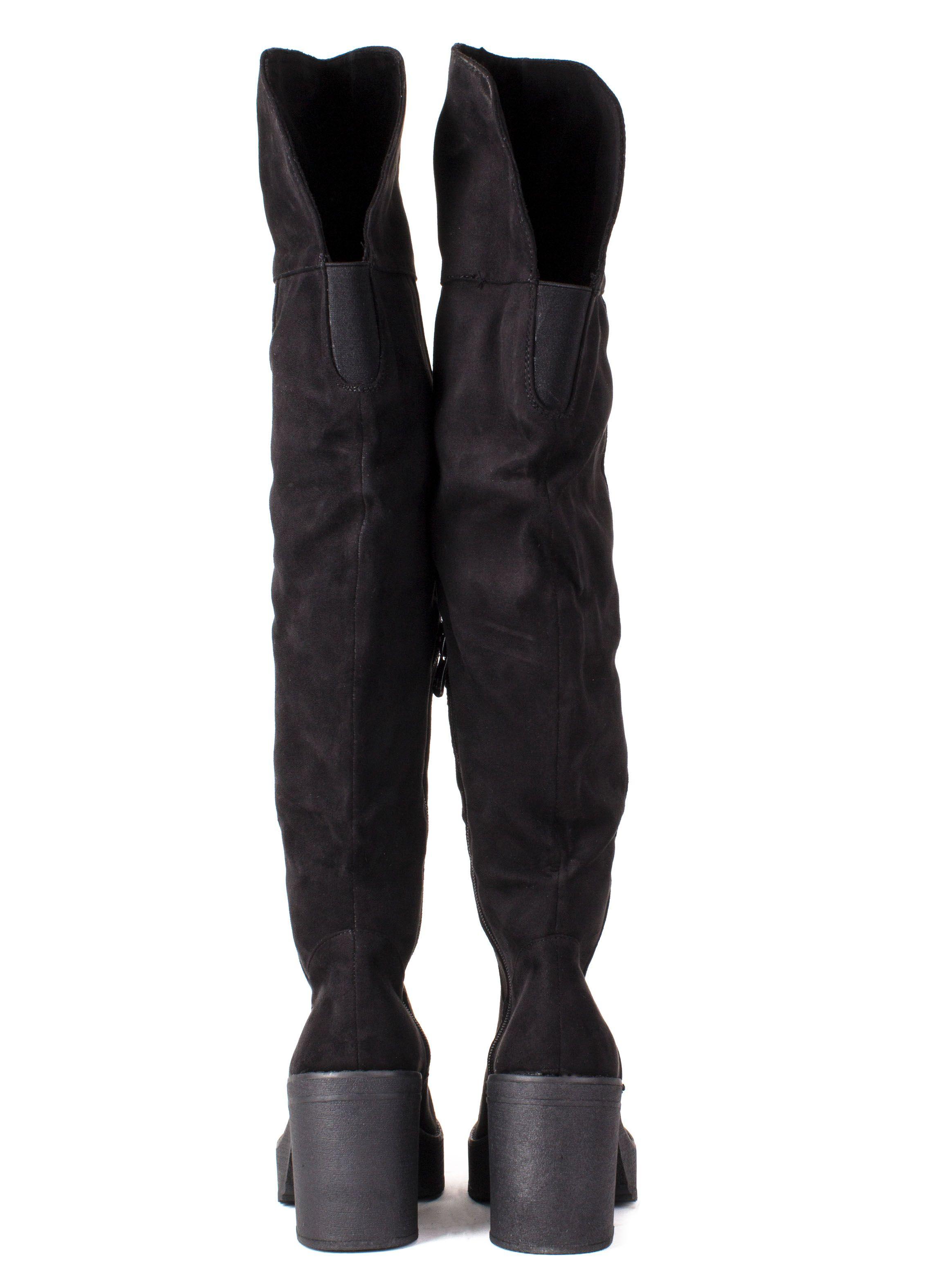 Bota New Walk Plataforma Sobre Rodilla-3