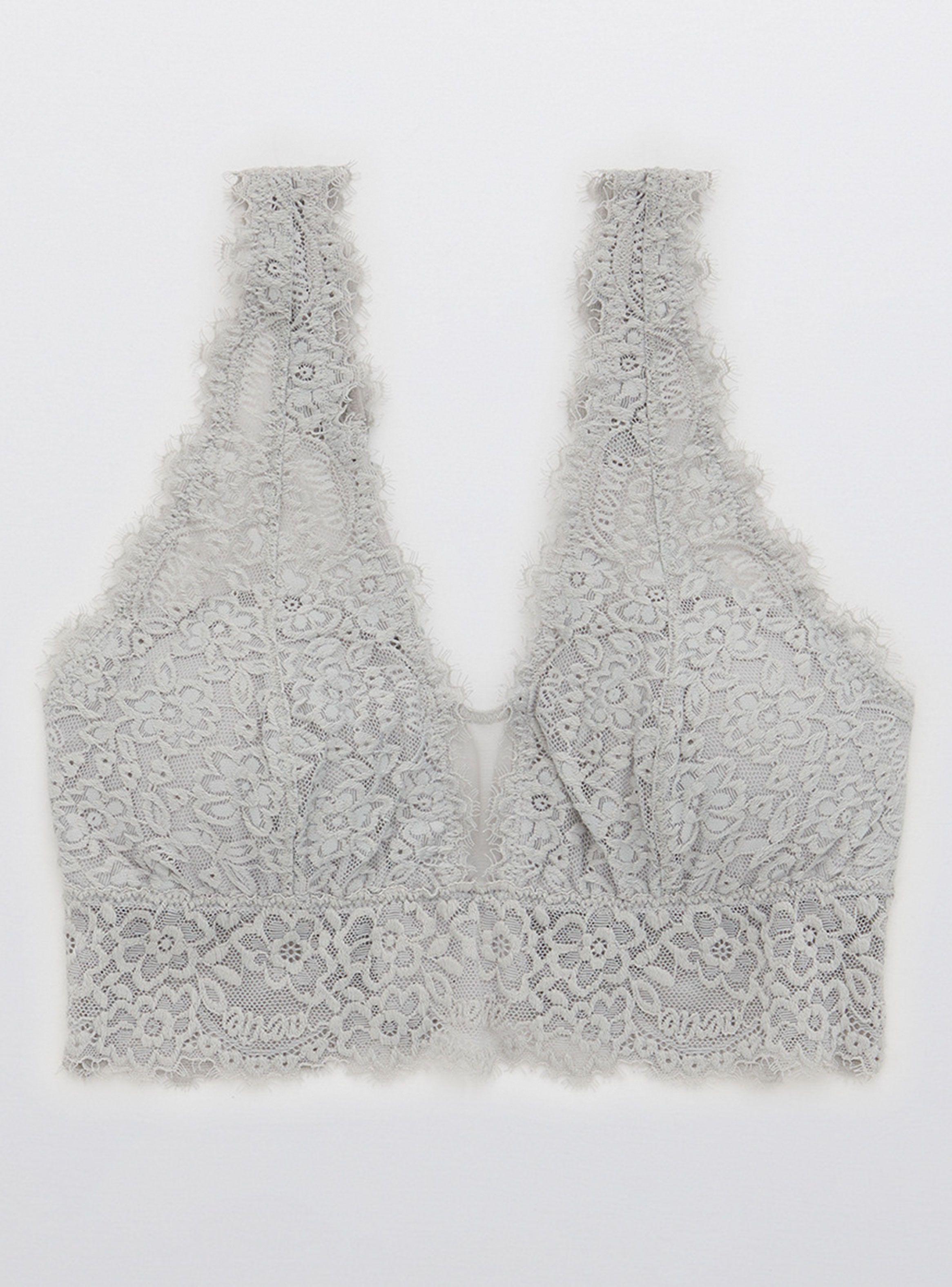 Bralette Eyelash Lace Plunge-0