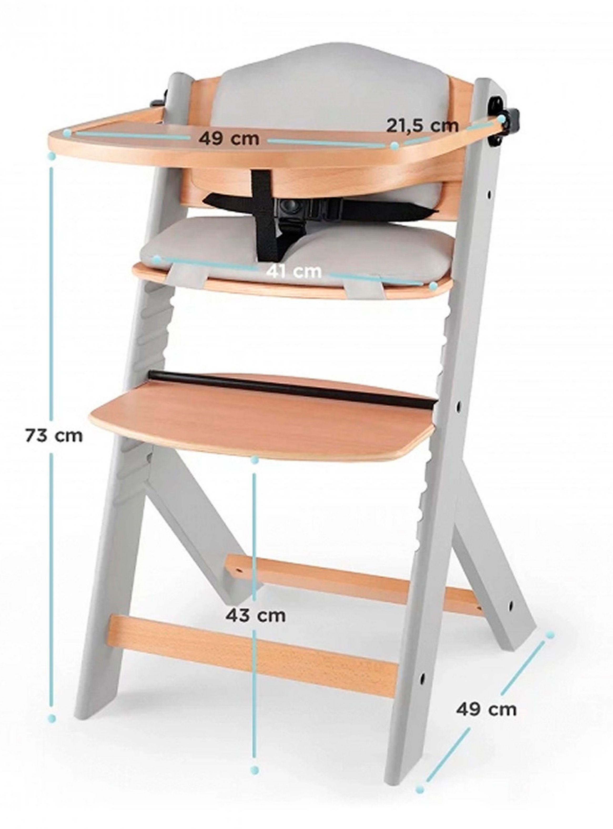Silla de Comer Enock Madera Gris con Cojín-1