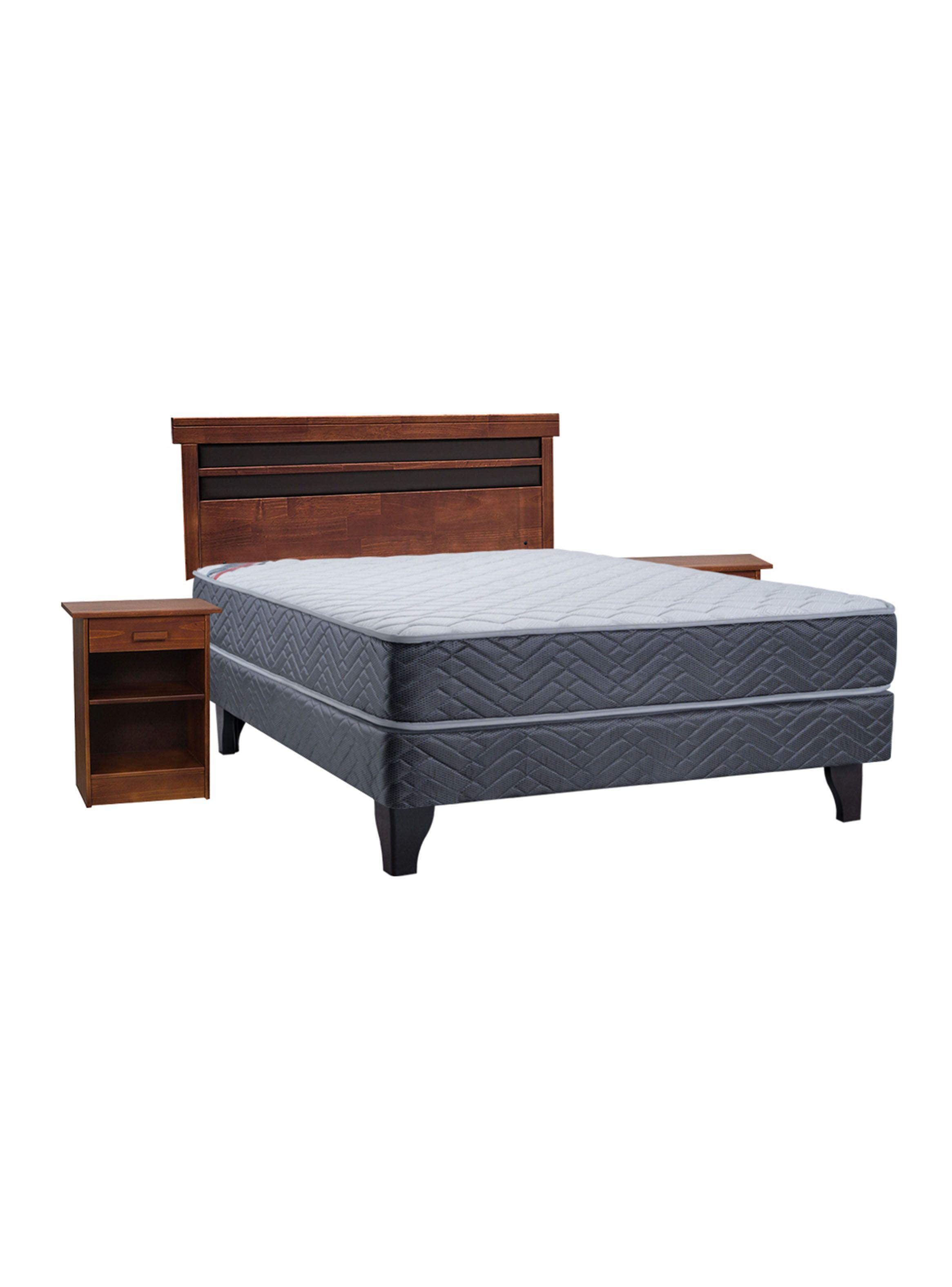 Cama Europea New Mega 2 Plazas + Set Muebles Mallorca-0