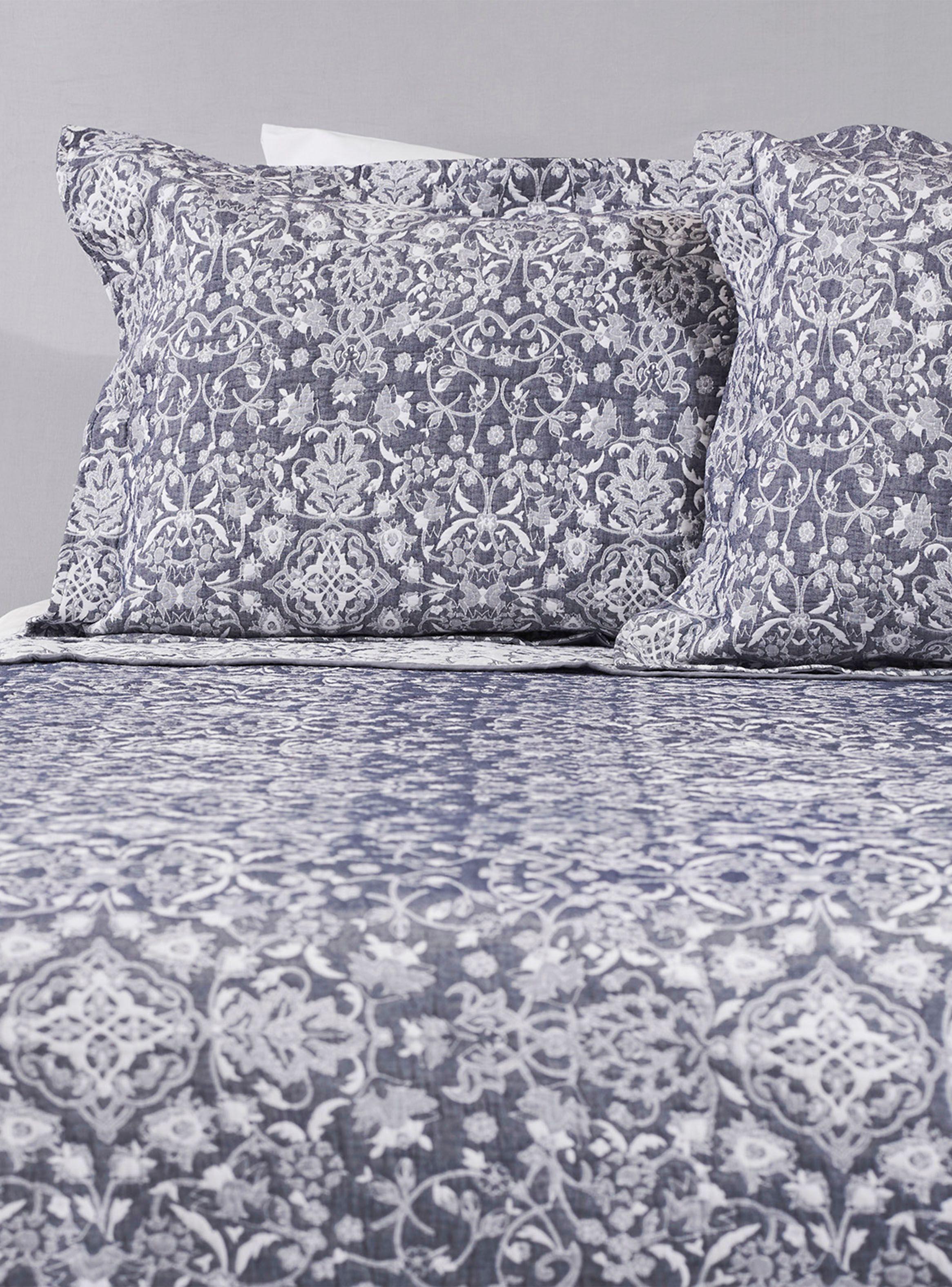 Cubrecama Jacquard Palazzo Azul King-0