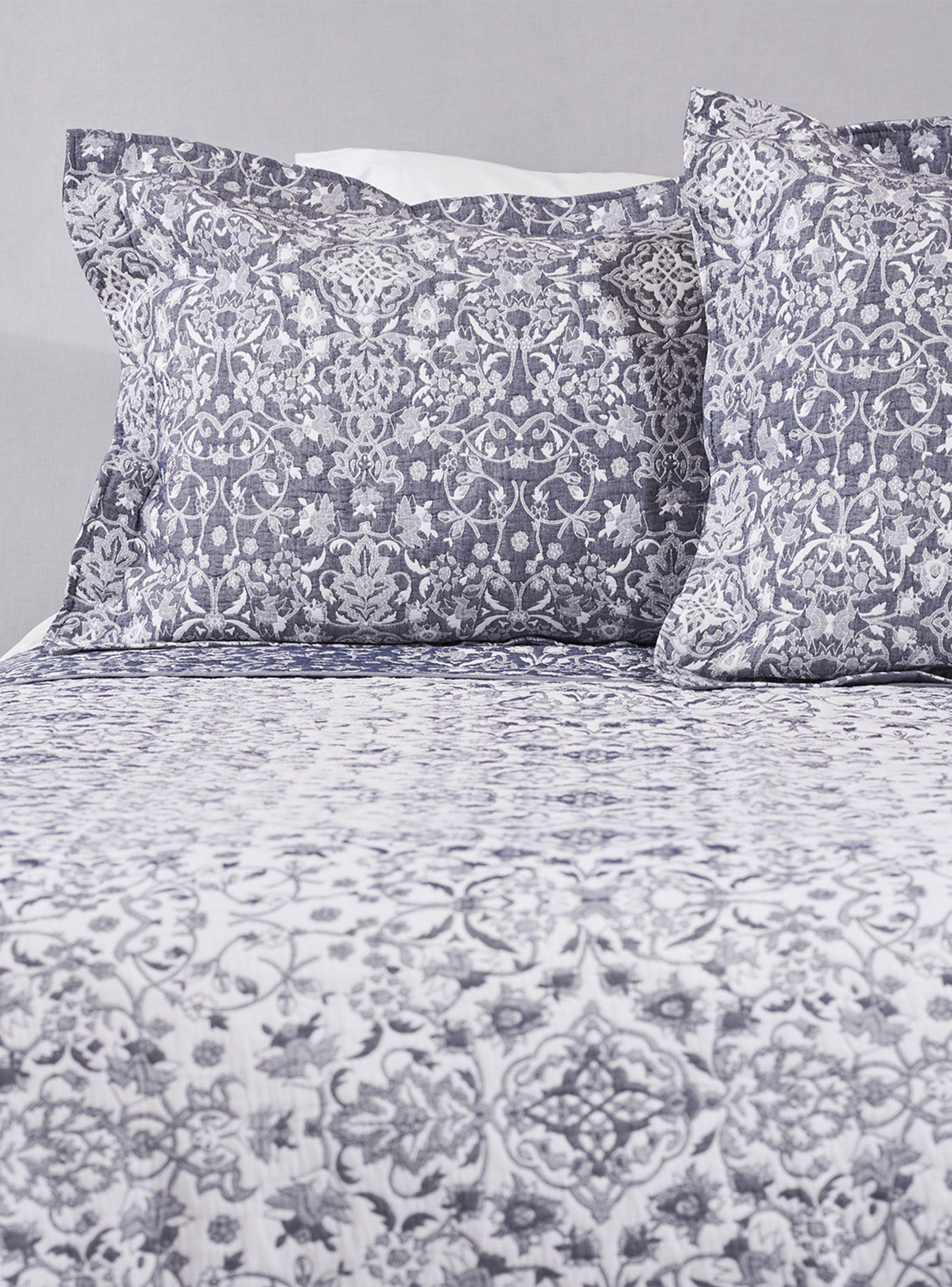 Cubrecama Jacquard Palazzo Azul King-1