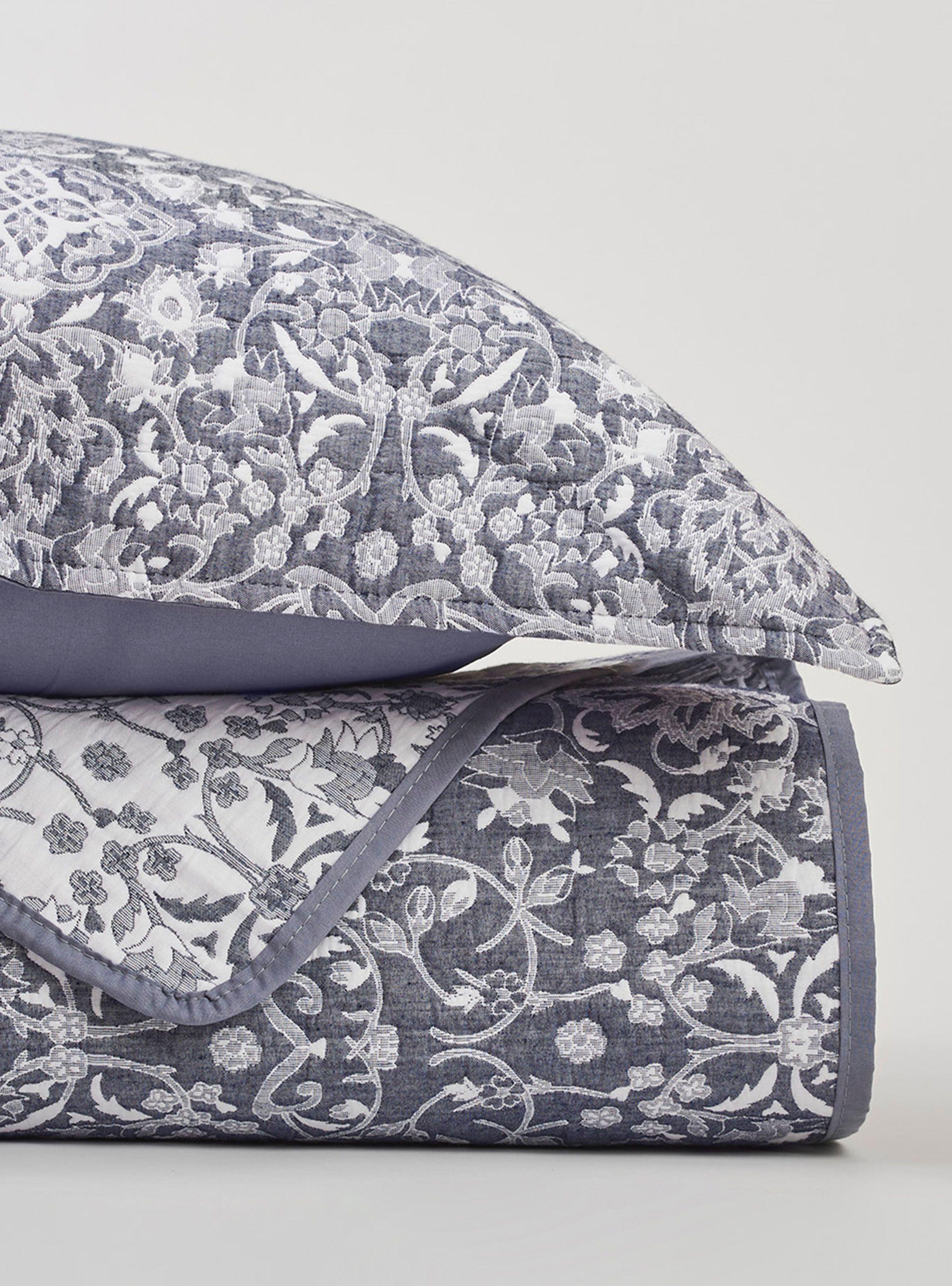 Cubrecama Jacquard Palazzo Azul Super King-2