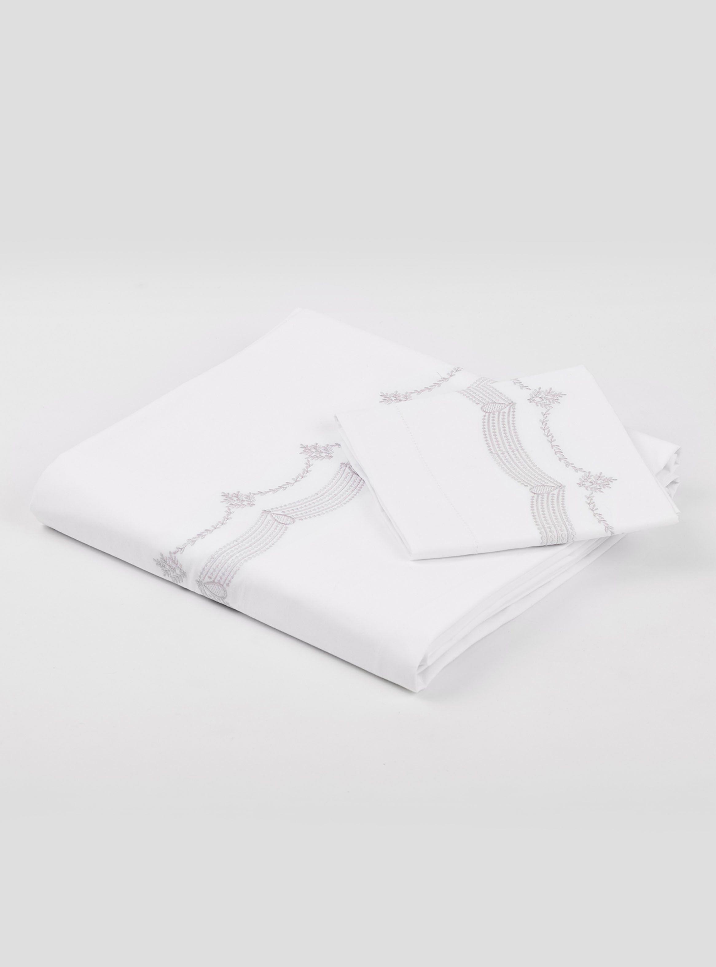 Cubreplumón Bordado Grey Gris 200 Hilos King-1