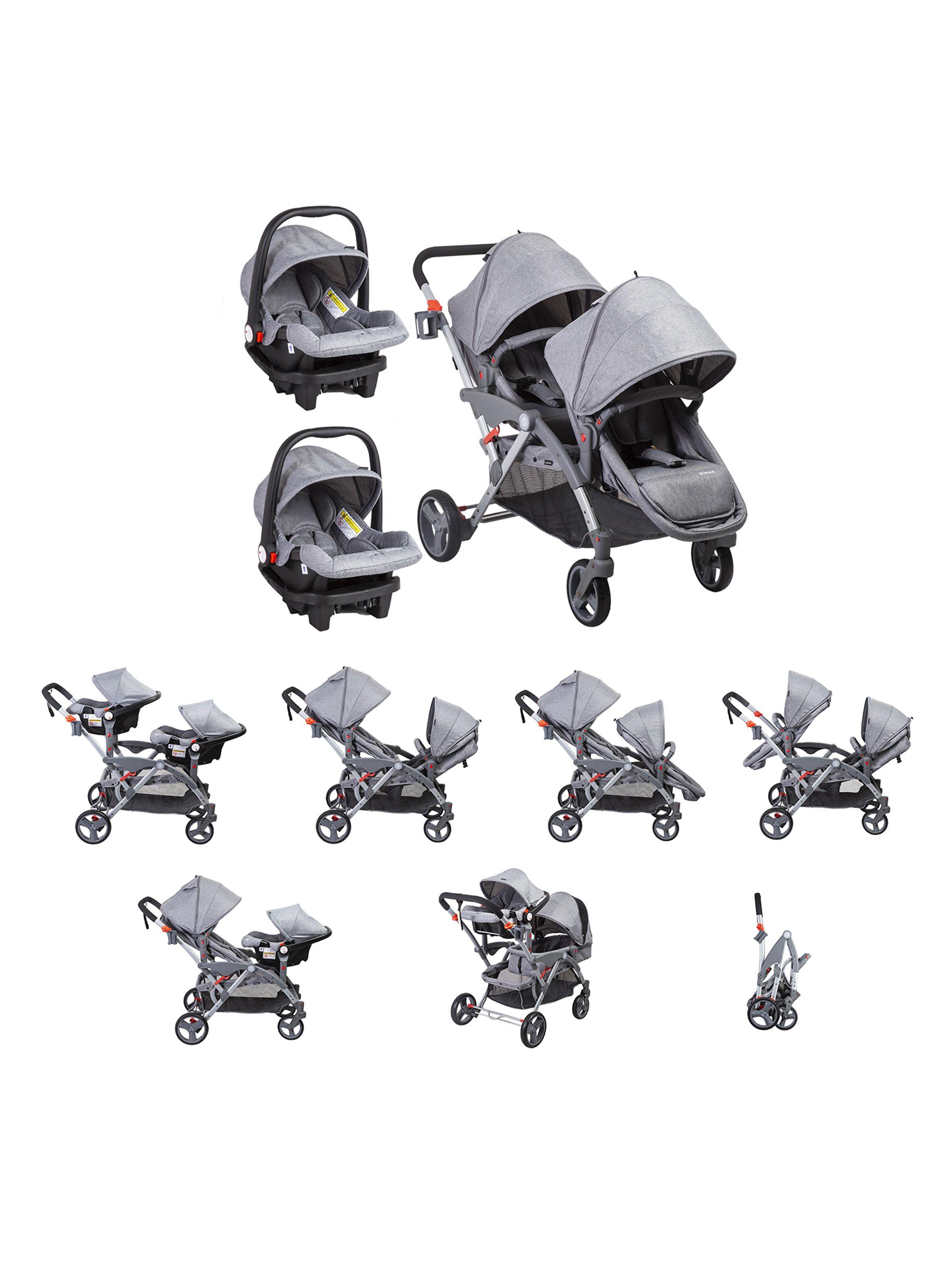 Coche Duo LX Gris Bebesit-6