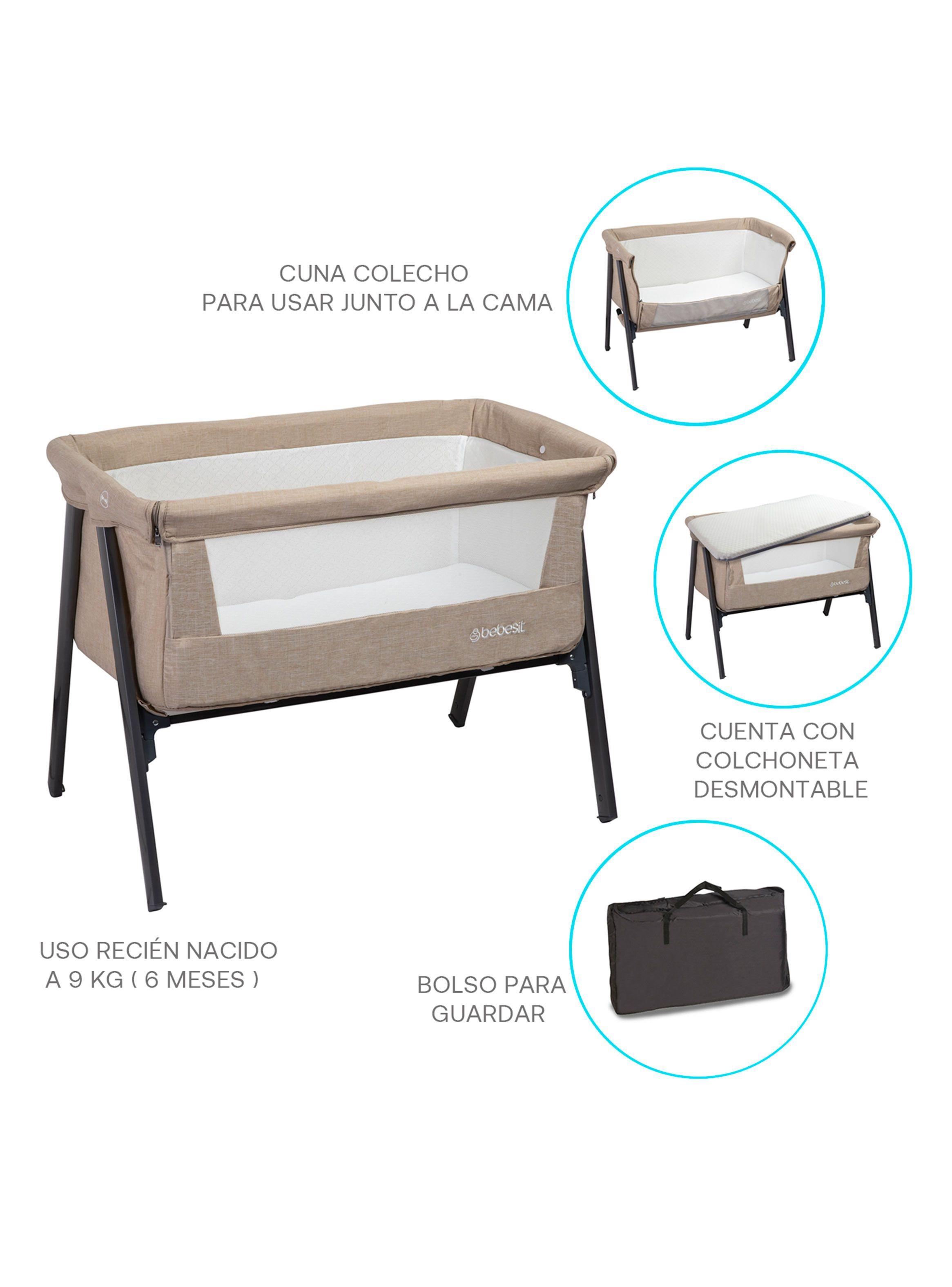 Cuna Colecho Easy Beige Bebesit-5