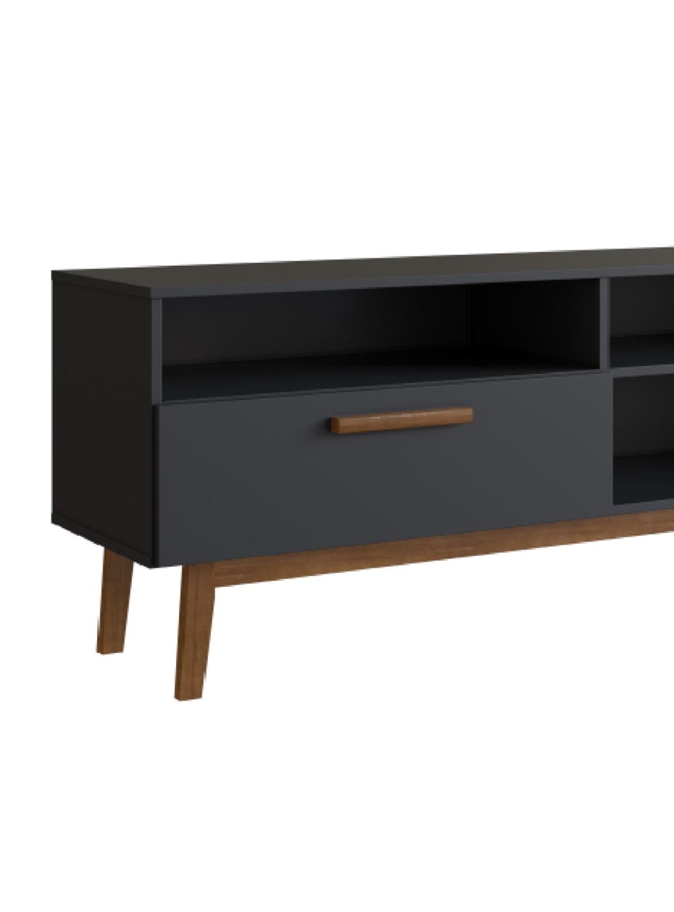 Rack TV 55" 4 Espacios B118 Negro-3