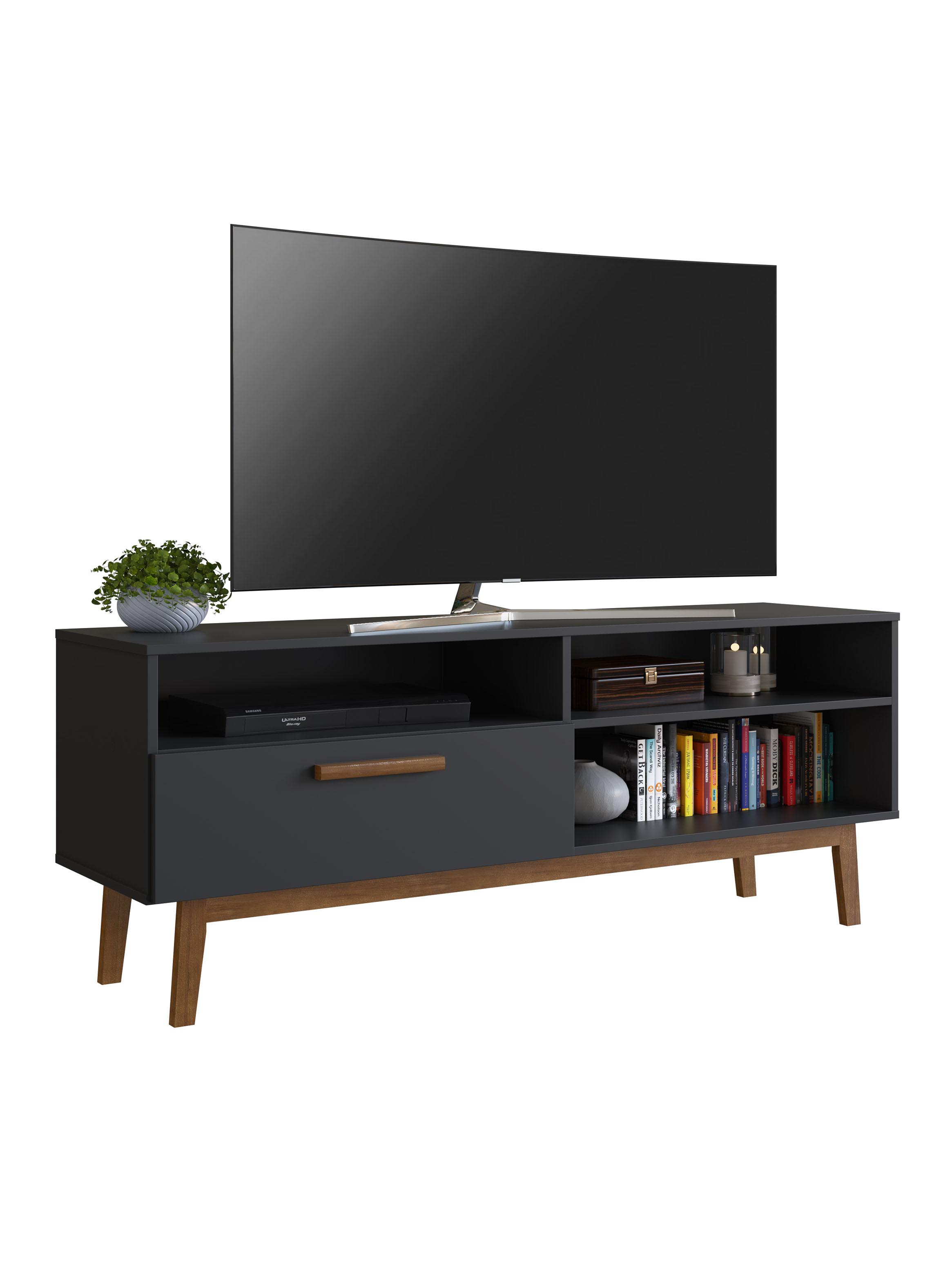 Rack TV 55" 4 Espacios B118 Negro-2