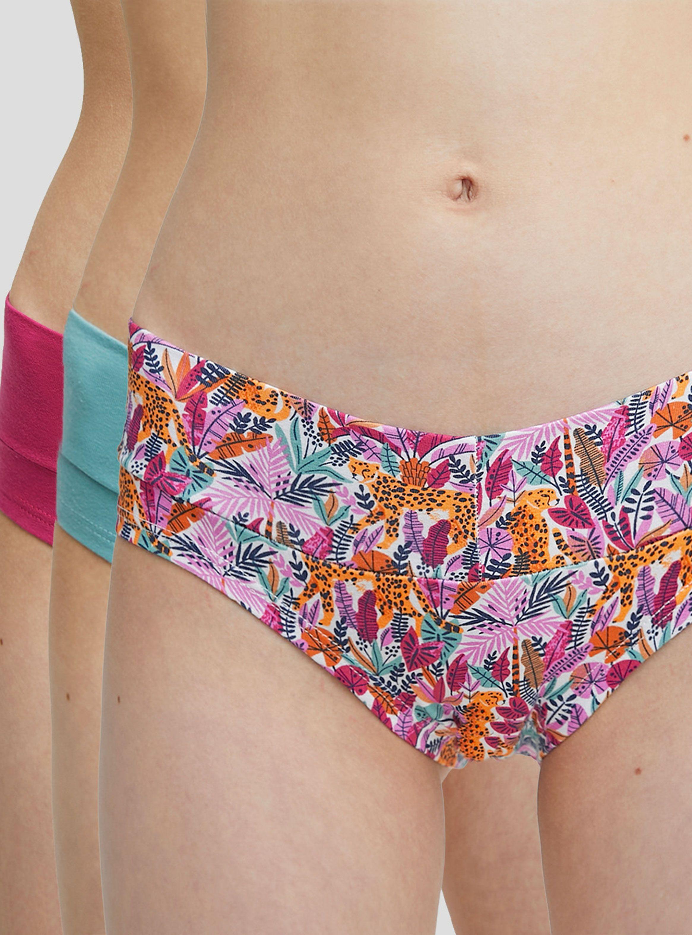 Pack 3 Pantaleta Estampado y Liso Print Color-0