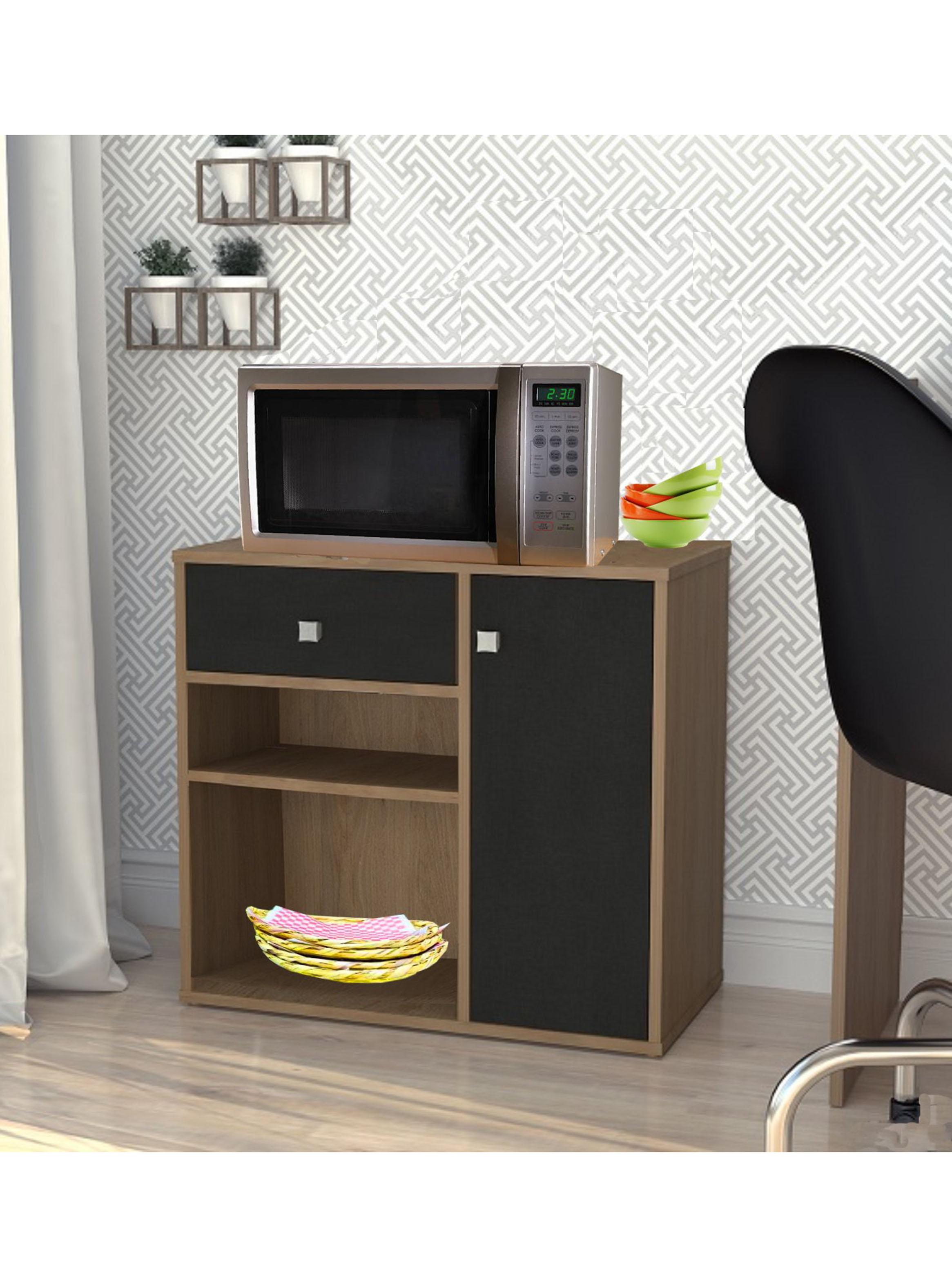 Estante Organizador Patas y Cajón B39 Miel/Negro-3