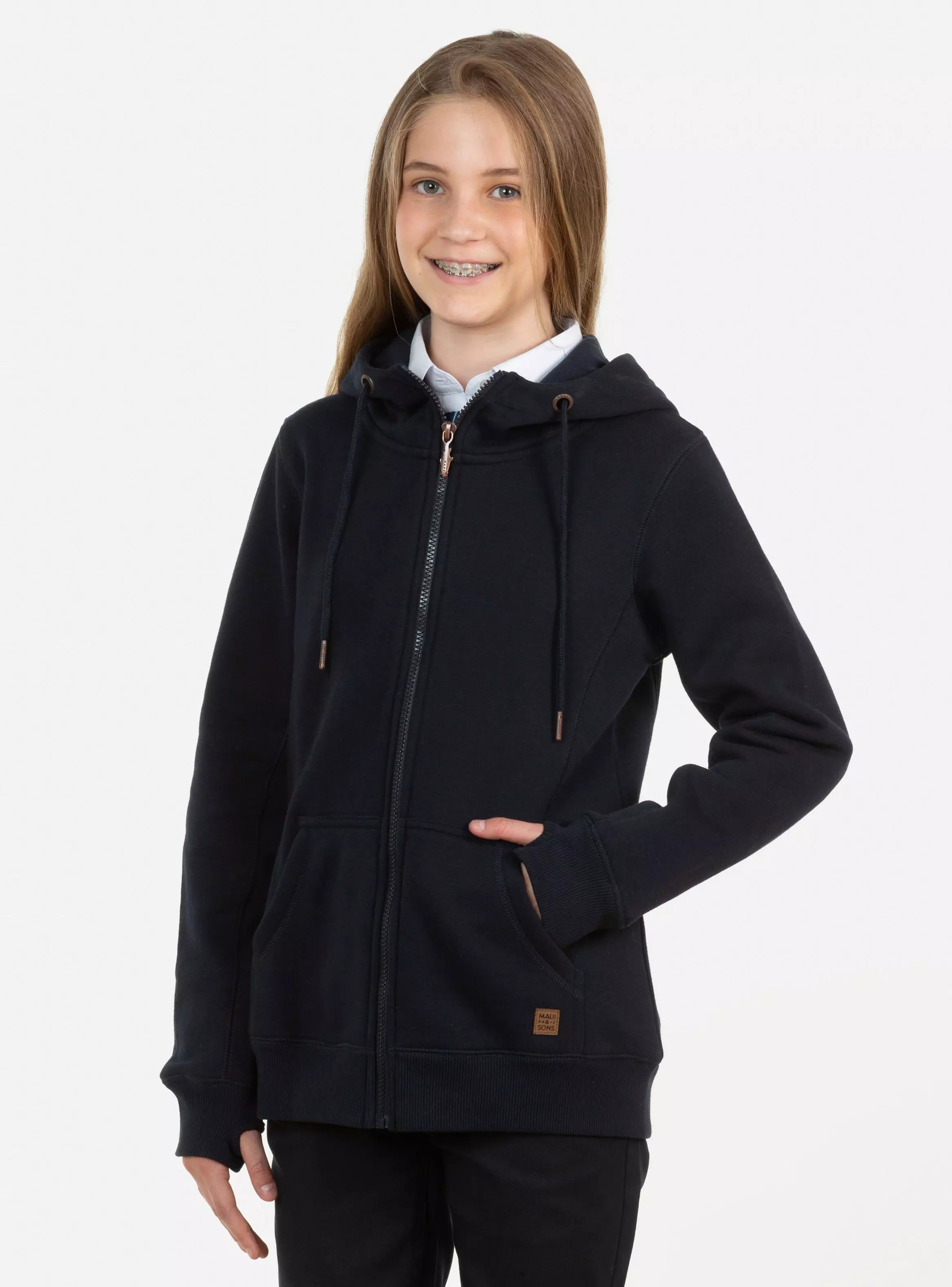 Polerón Escolar Azul Talla 10 A 16 Marino-0