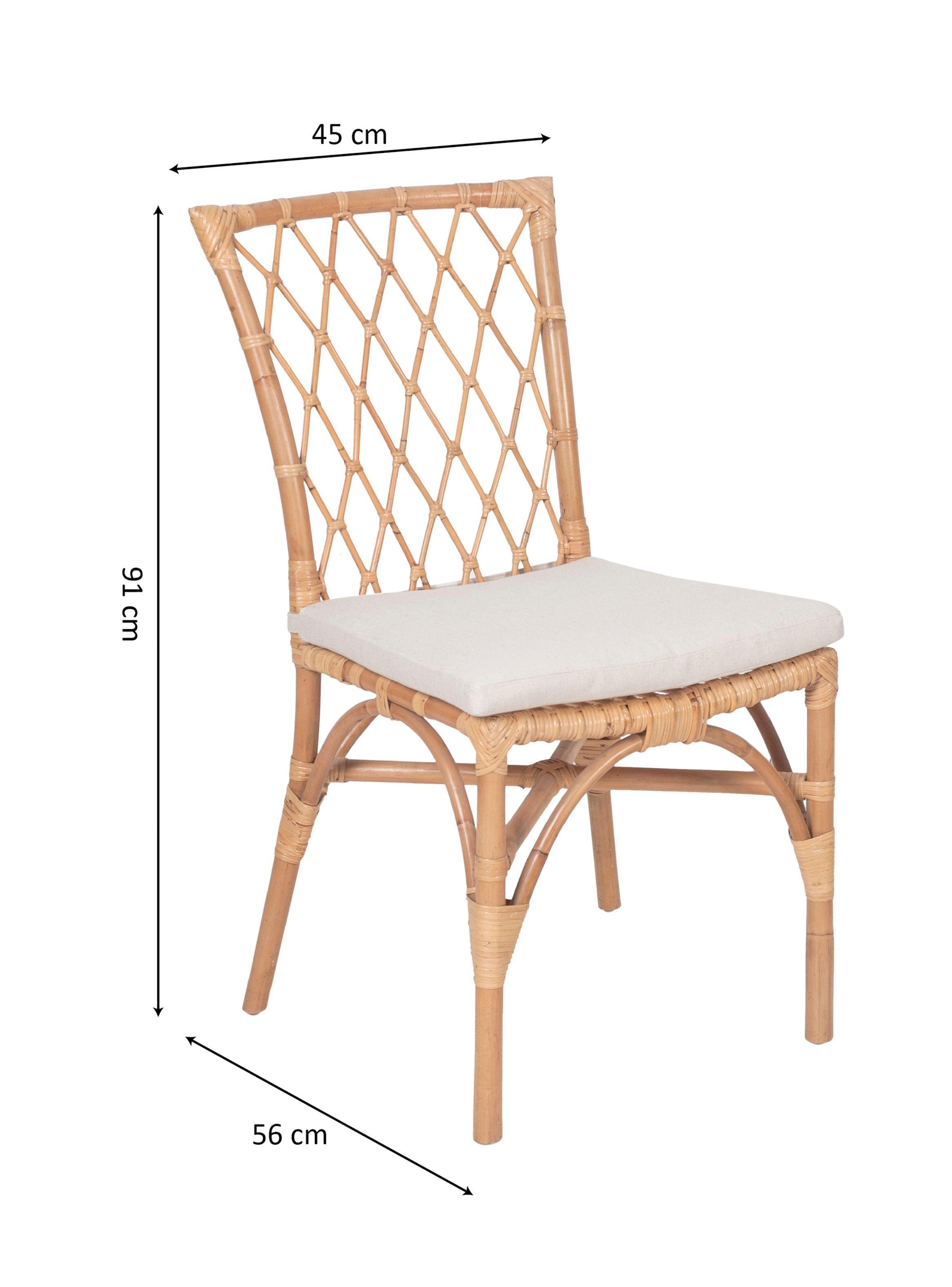 Silla de Comedor Nativa Ratán-1