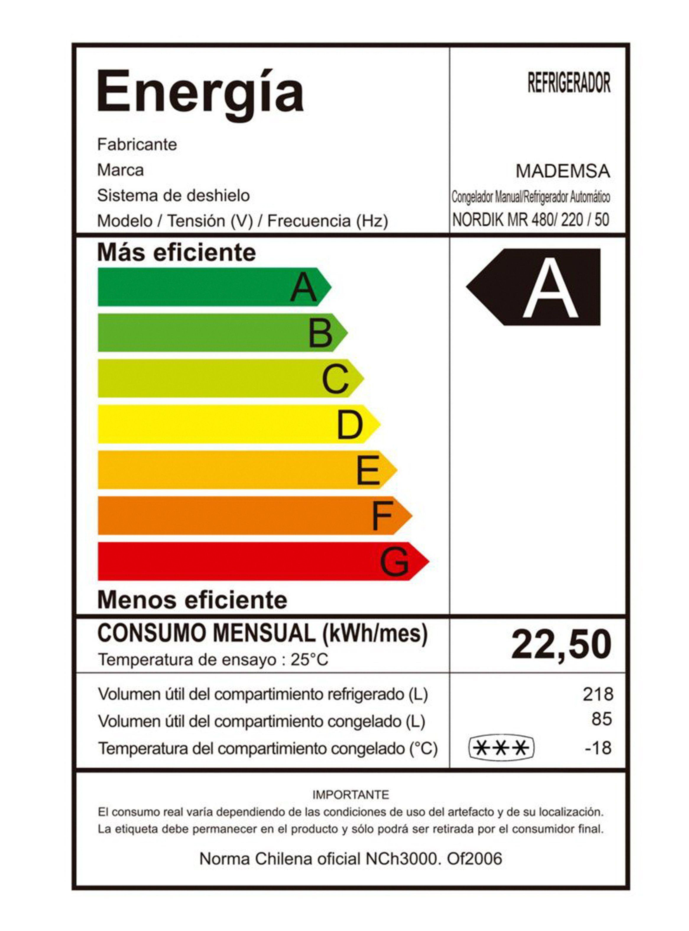 Refrigerador Frío Directo 303 Litros Nordik 480 Plus-3