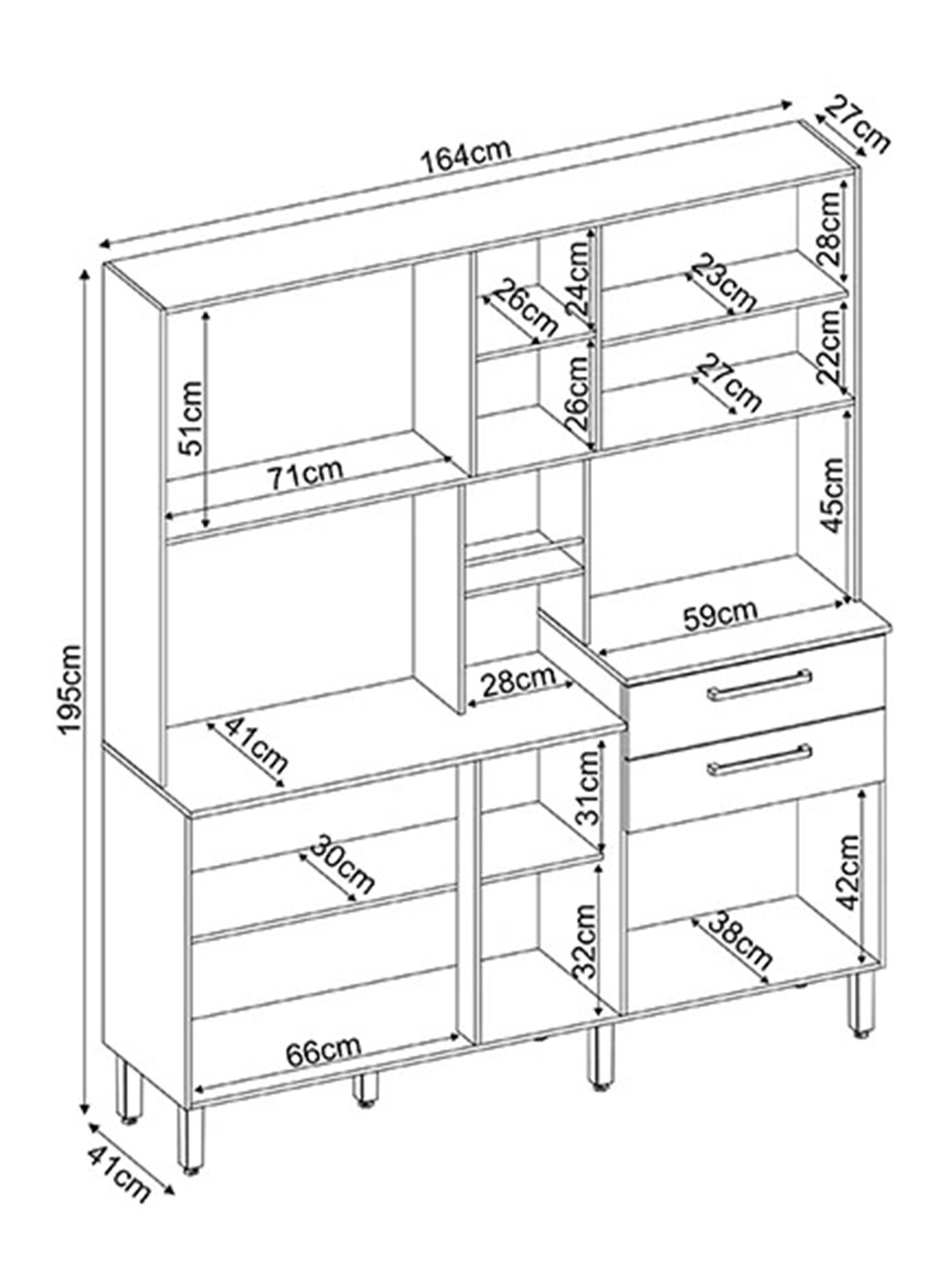 Kit Cocina Encanto 2 Cajones 6 Puertas-1