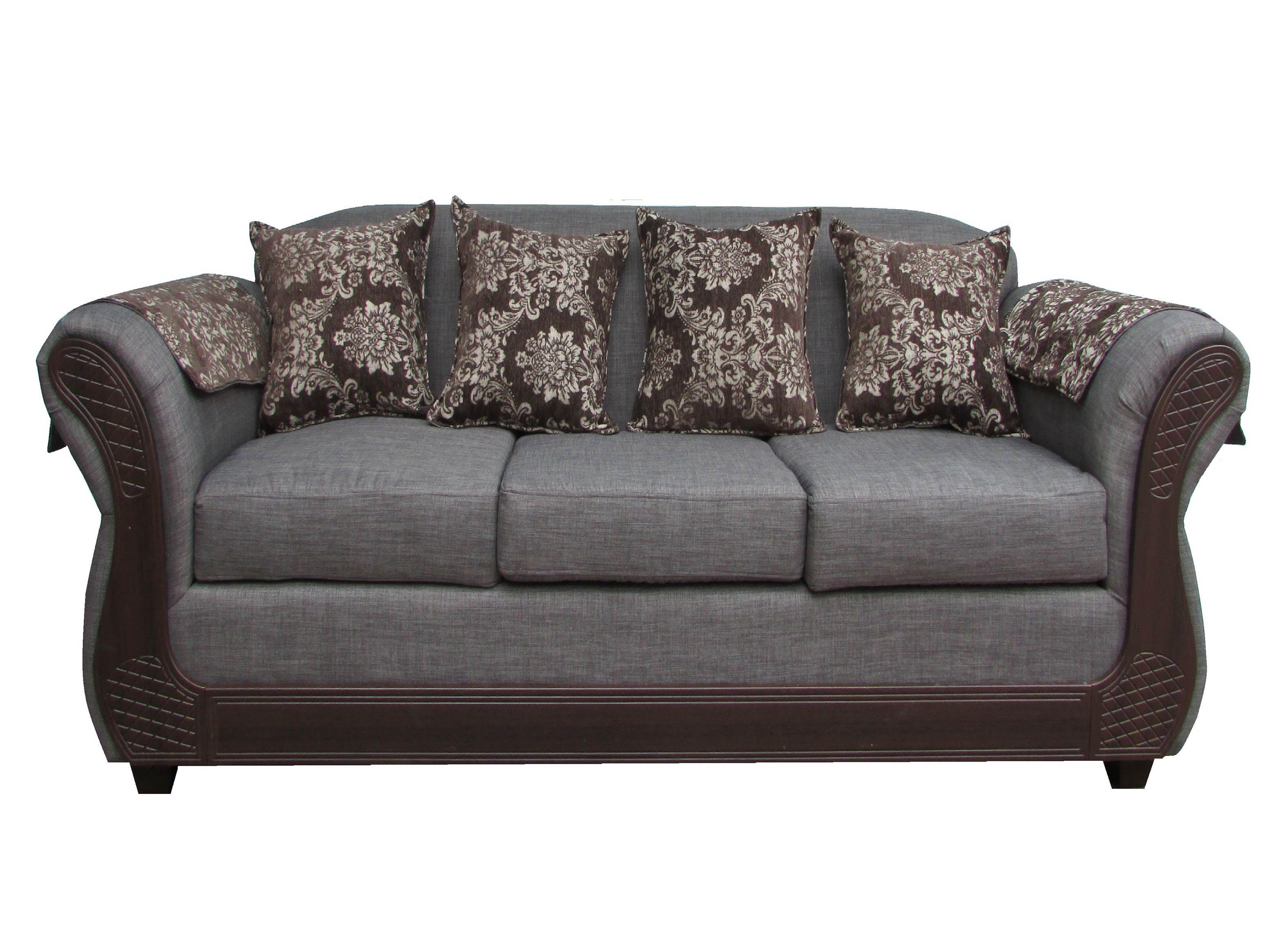 Juego Living Irlanda Chocolate: Sofá 3C + 2 Sillones 1C Chenille-2