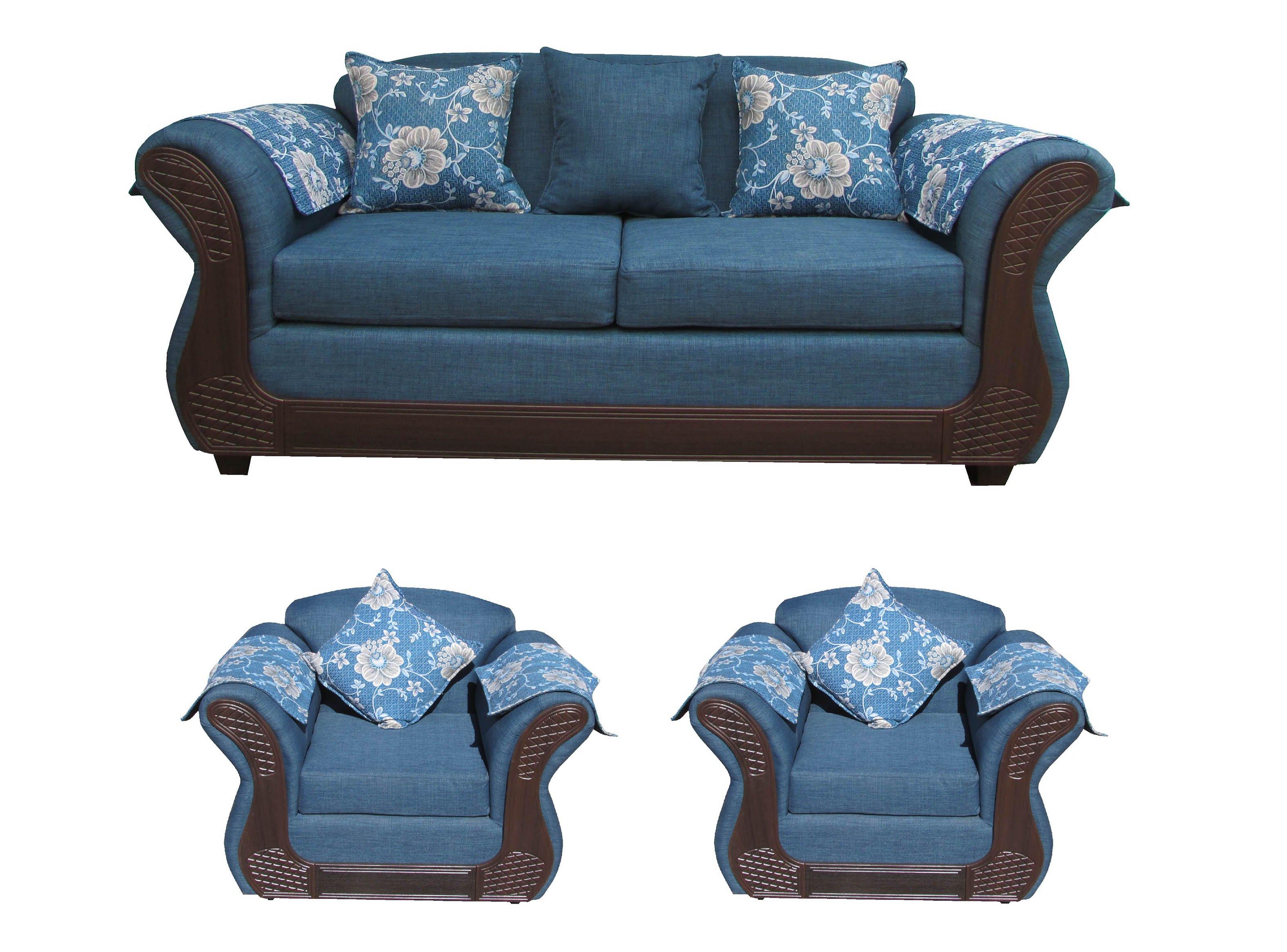 Juego Living Irlanda Chocolate: Sofá 2C + 2 Sillones 1C Chenille-0