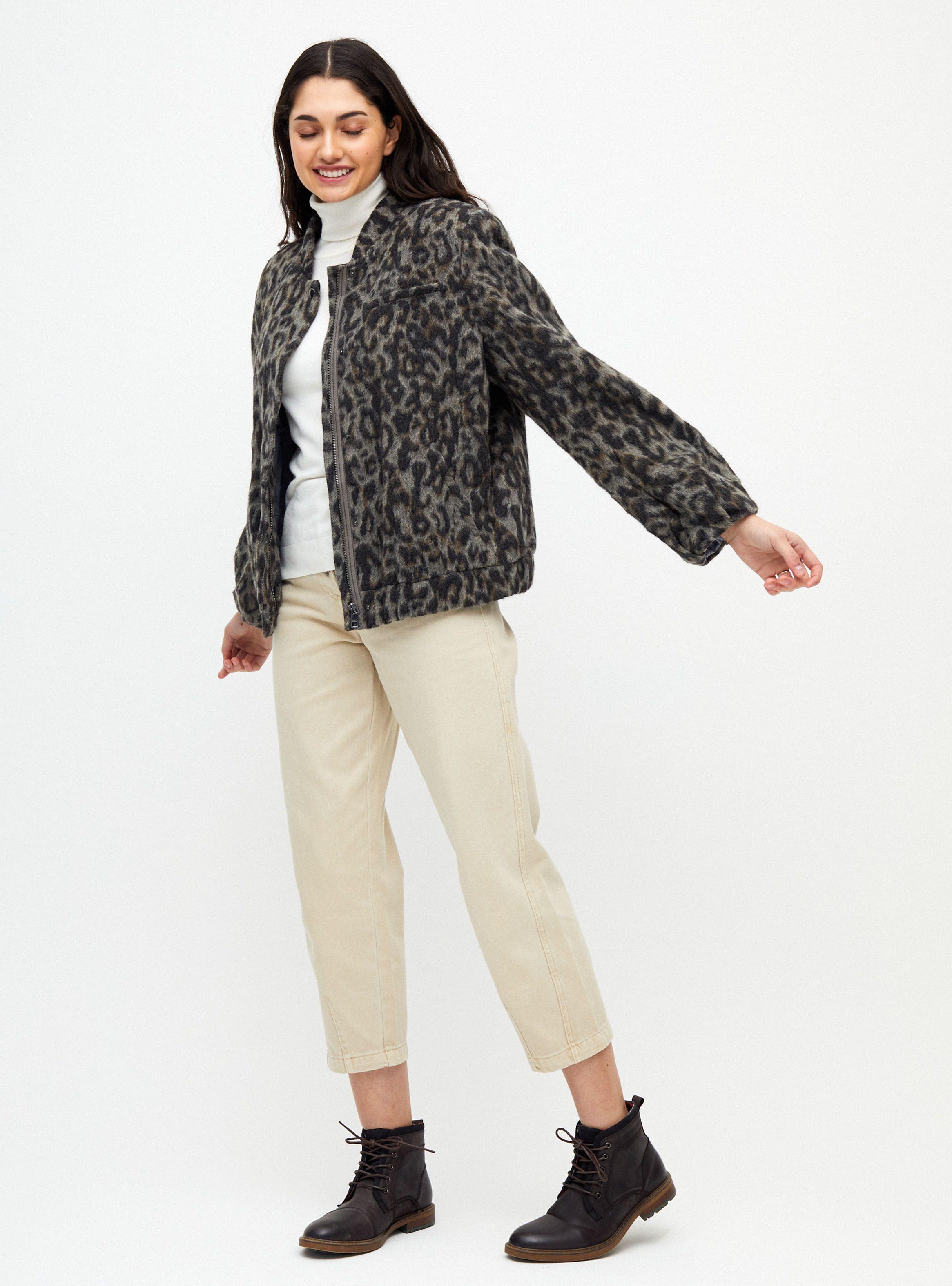 Chaqueta M Banana Animal Print Talla XL-3