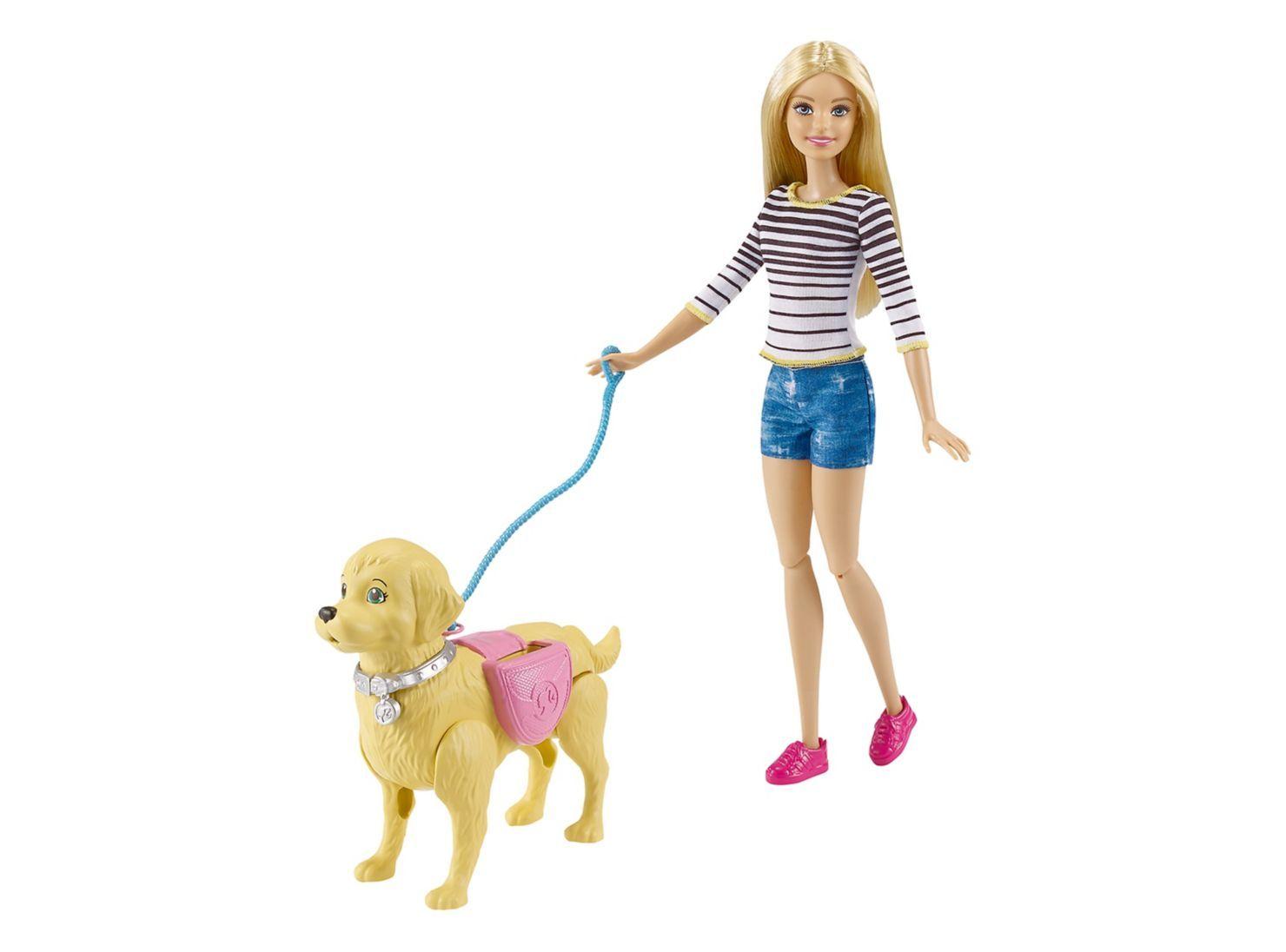Muñeca Barbie Paseo de Perrito-1
