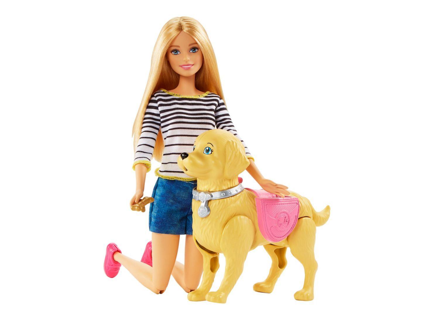 Muñeca Barbie Paseo de Perrito-2