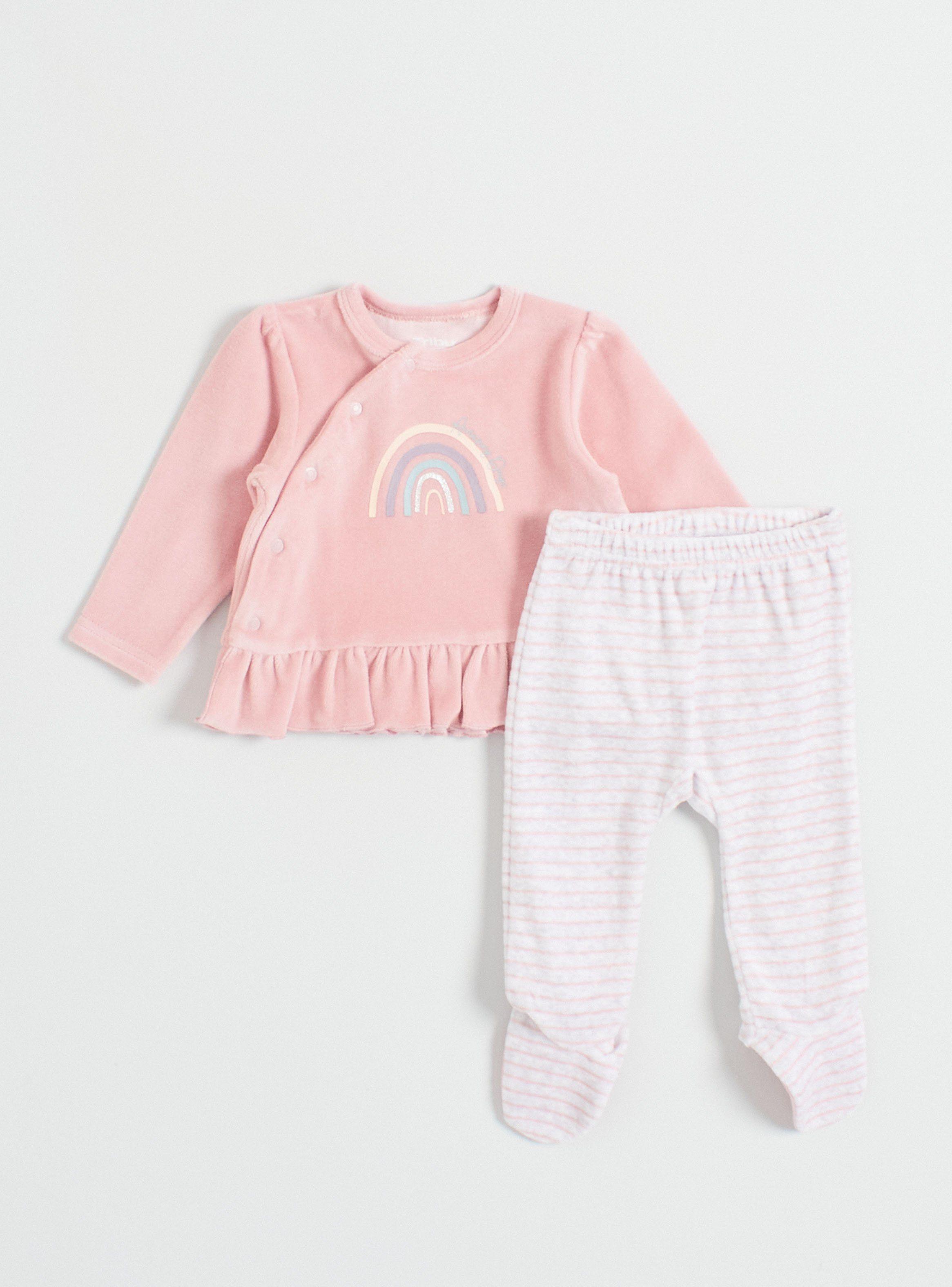 Conjunto con Polera y Pantalón Estampado Niña-0