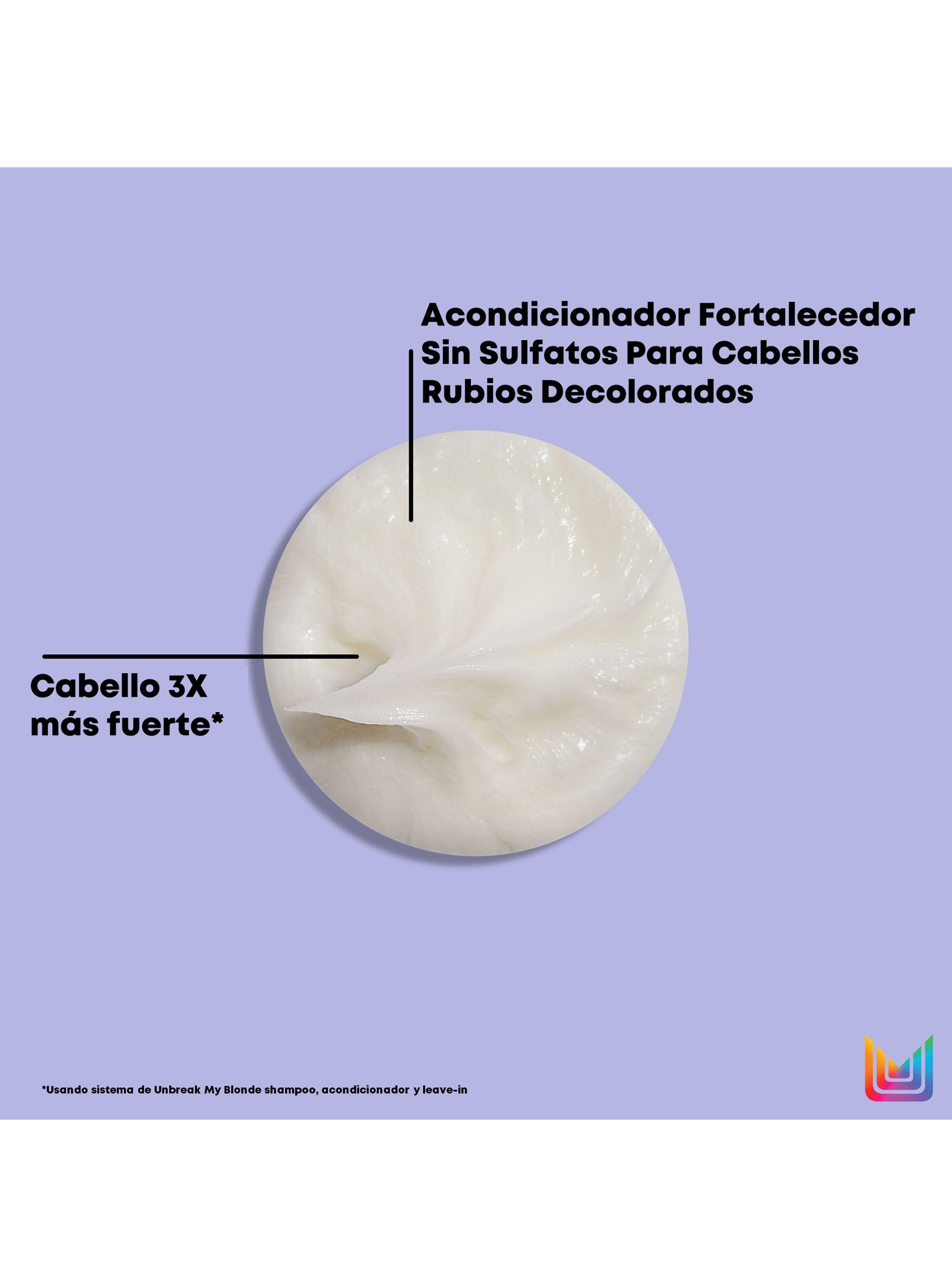Acondicionador Sin Sulfatos Fortalecedor Cabello Rubio Decolorado Unbreak My Blonde 300ml-2