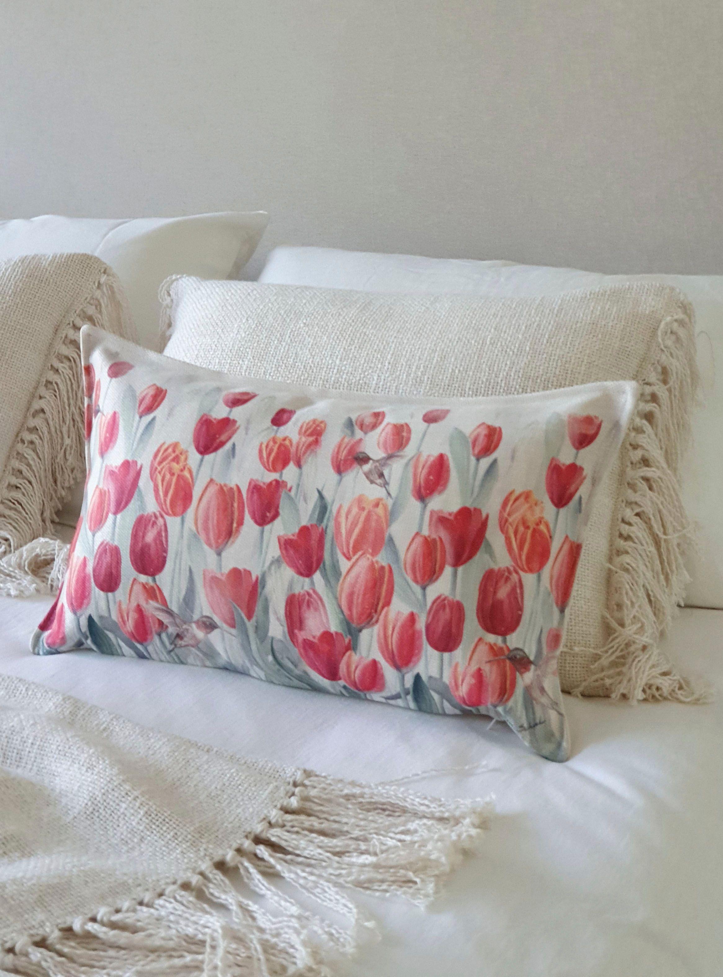 Funda Cojín Marisa Tulipan Rojo 50 x 30 cm-2