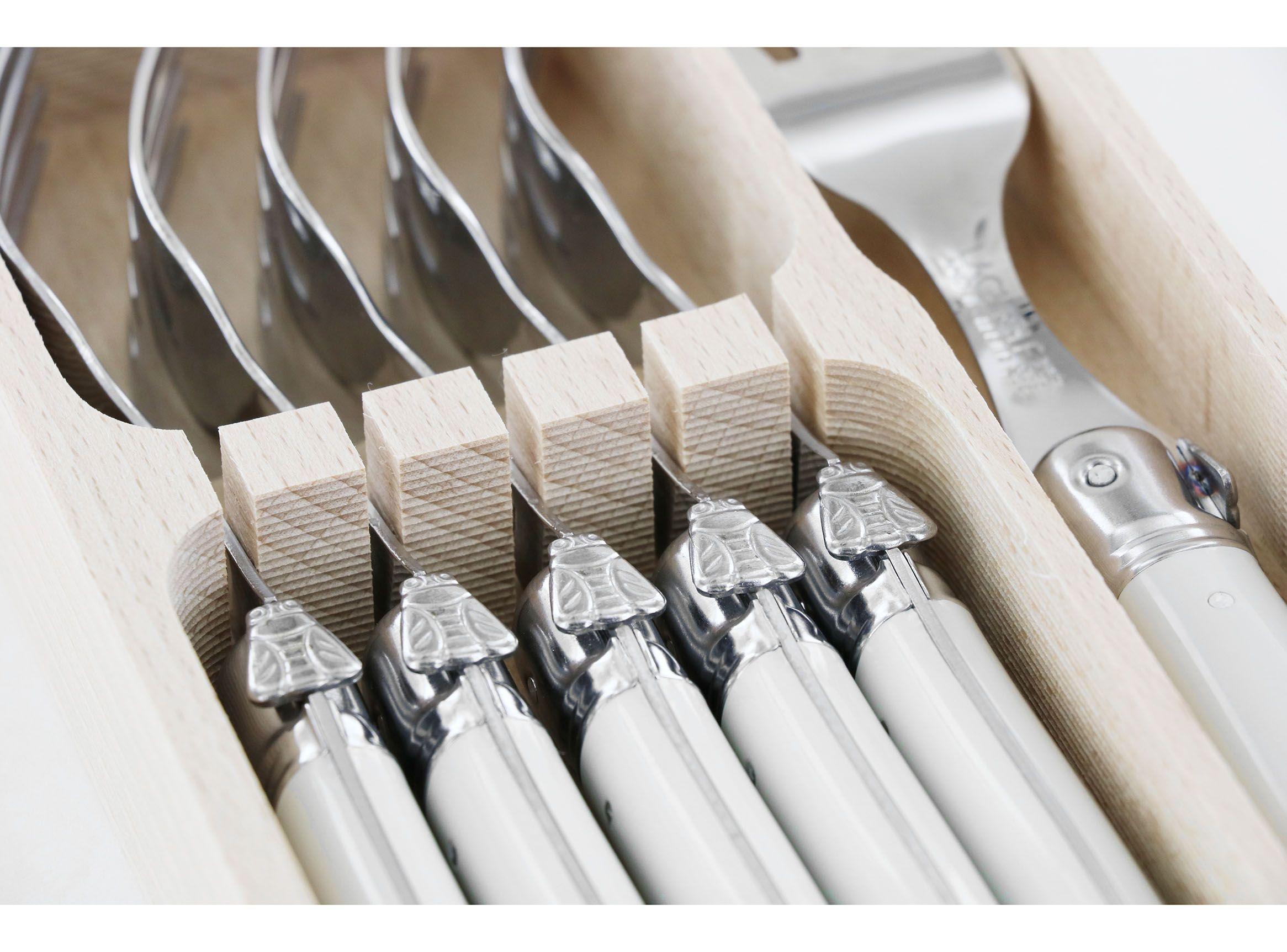 Set Laguiole Tenedor Principal Blanco Tiza-1